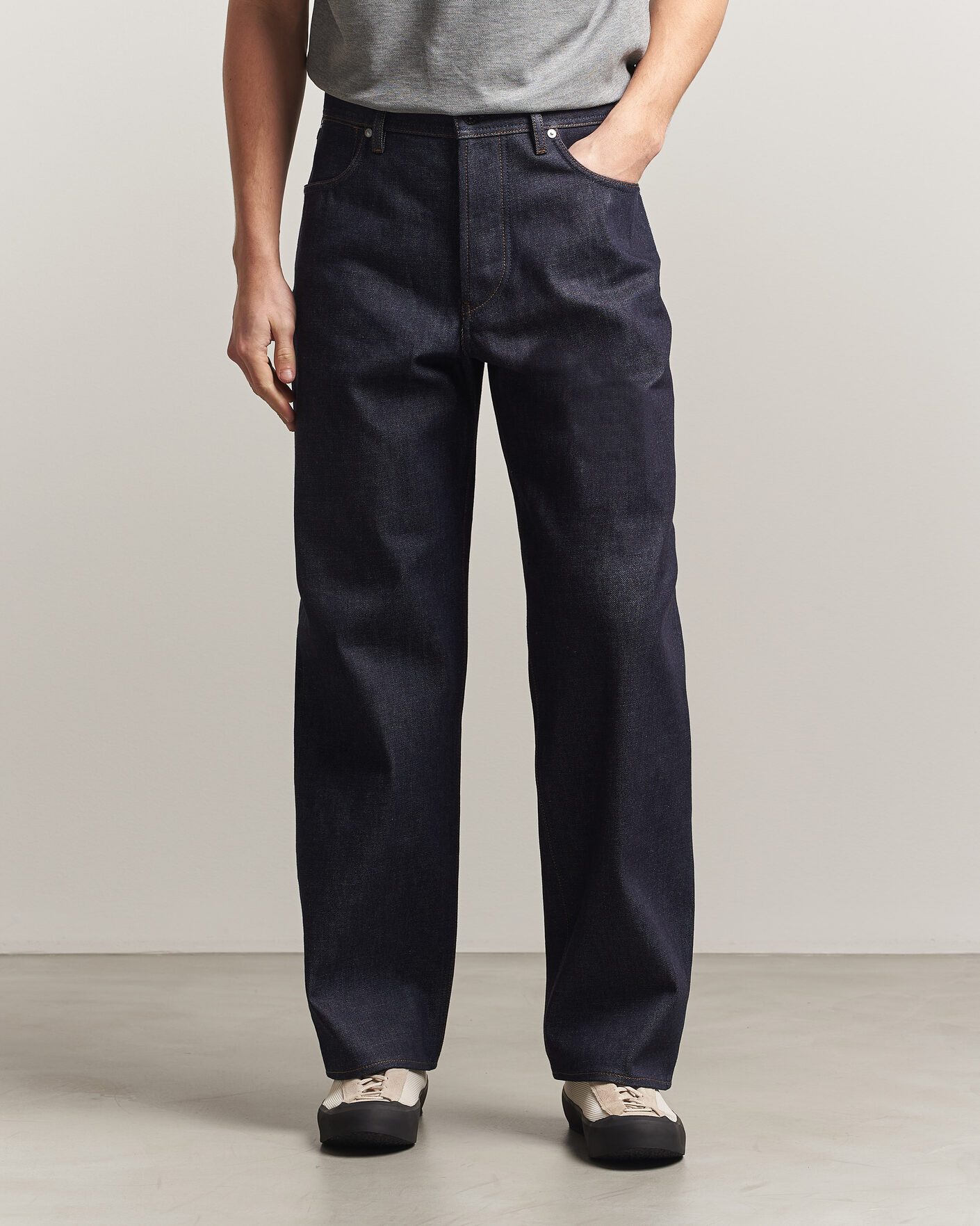 Heren | Overhemden | Stone Island | Loose Fit Denim Jeans Blue Raw