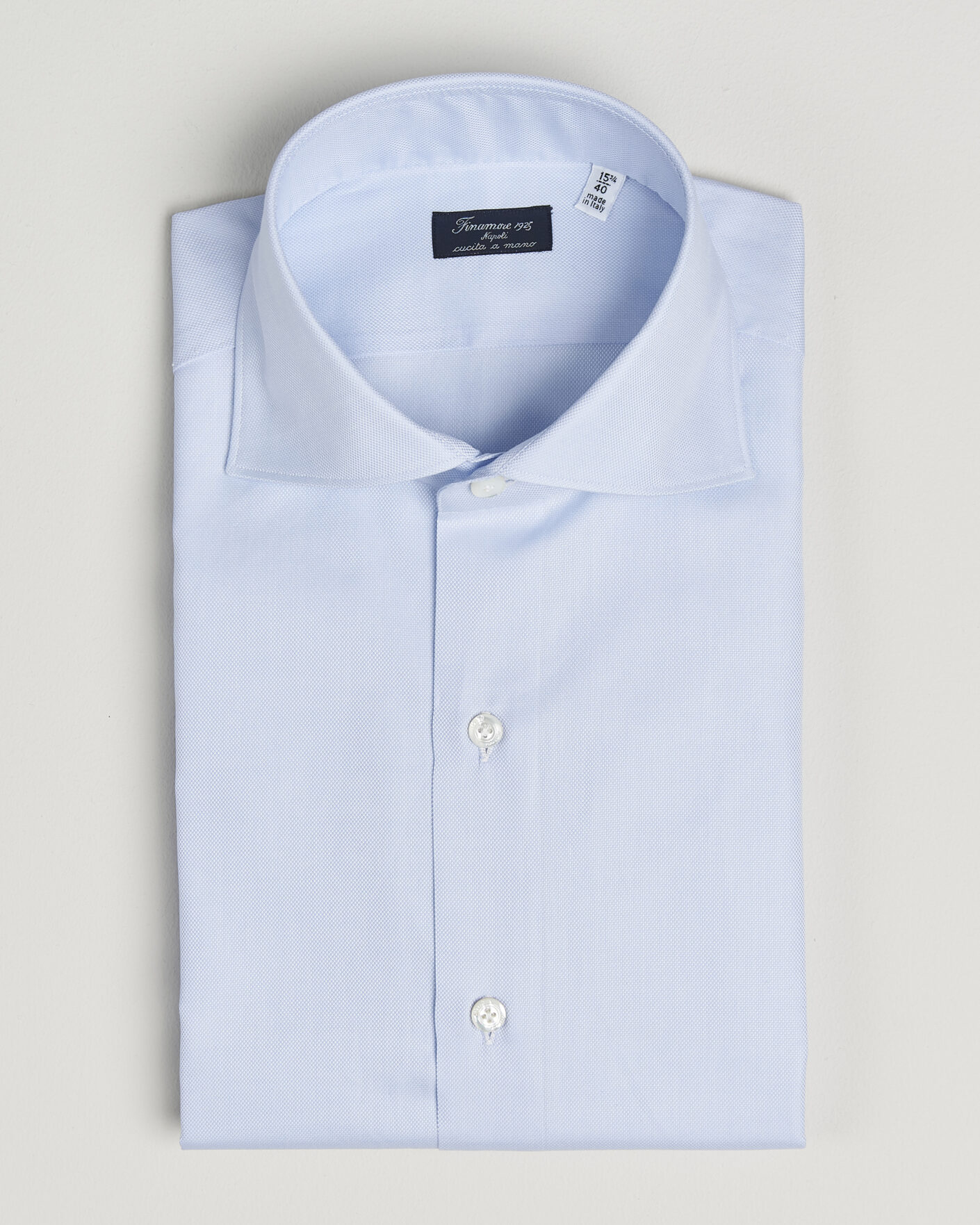 Heren | Overhemden | Finamore Napoli | Milano Slim Royal Oxford Dress Shirt Light Blue