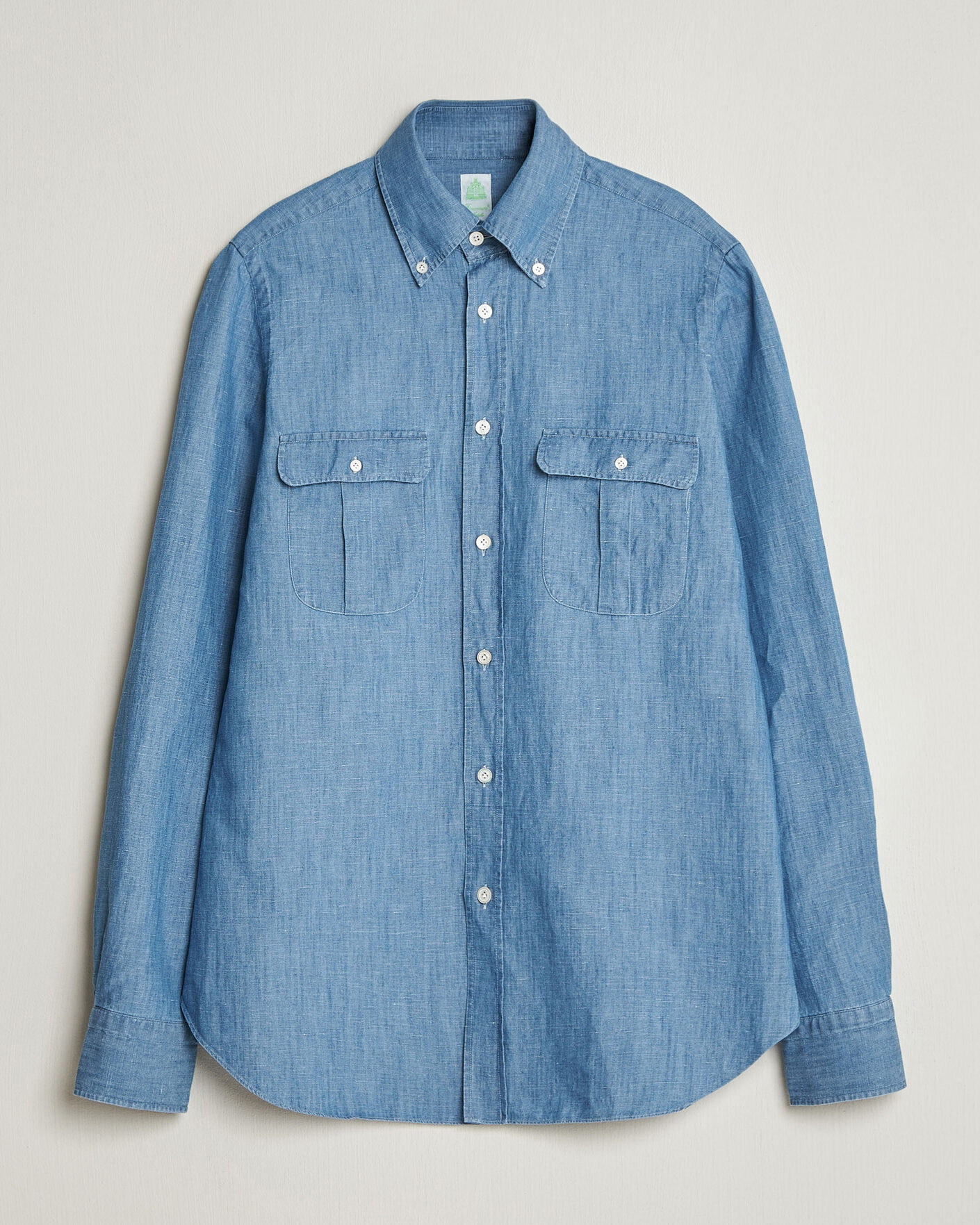 Heren | Overhemden | Finamore Napoli | Double Pocket Overshirt Light Blue