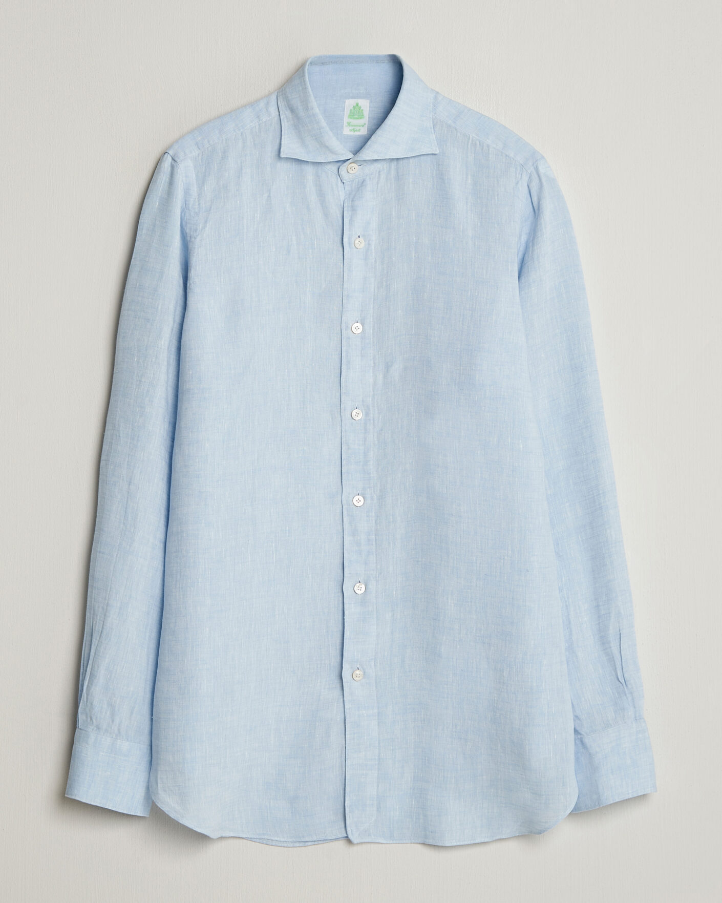 Heren | Overhemden | Finamore Napoli | Gaeta Linen Shirt Light Blue