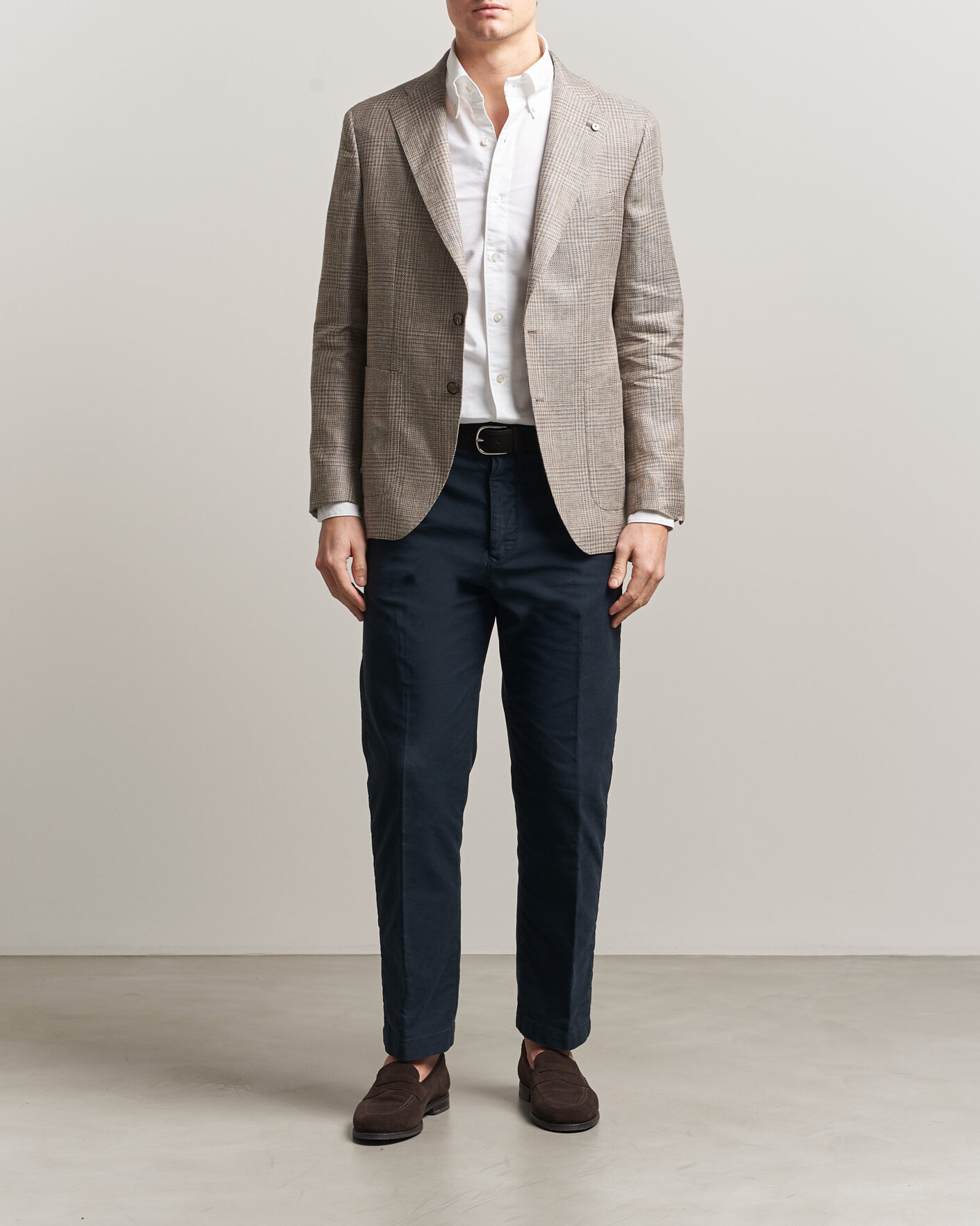 Heren | Overhemden | Finamore Napoli | Gaeta Oxford Button Down Shirt White