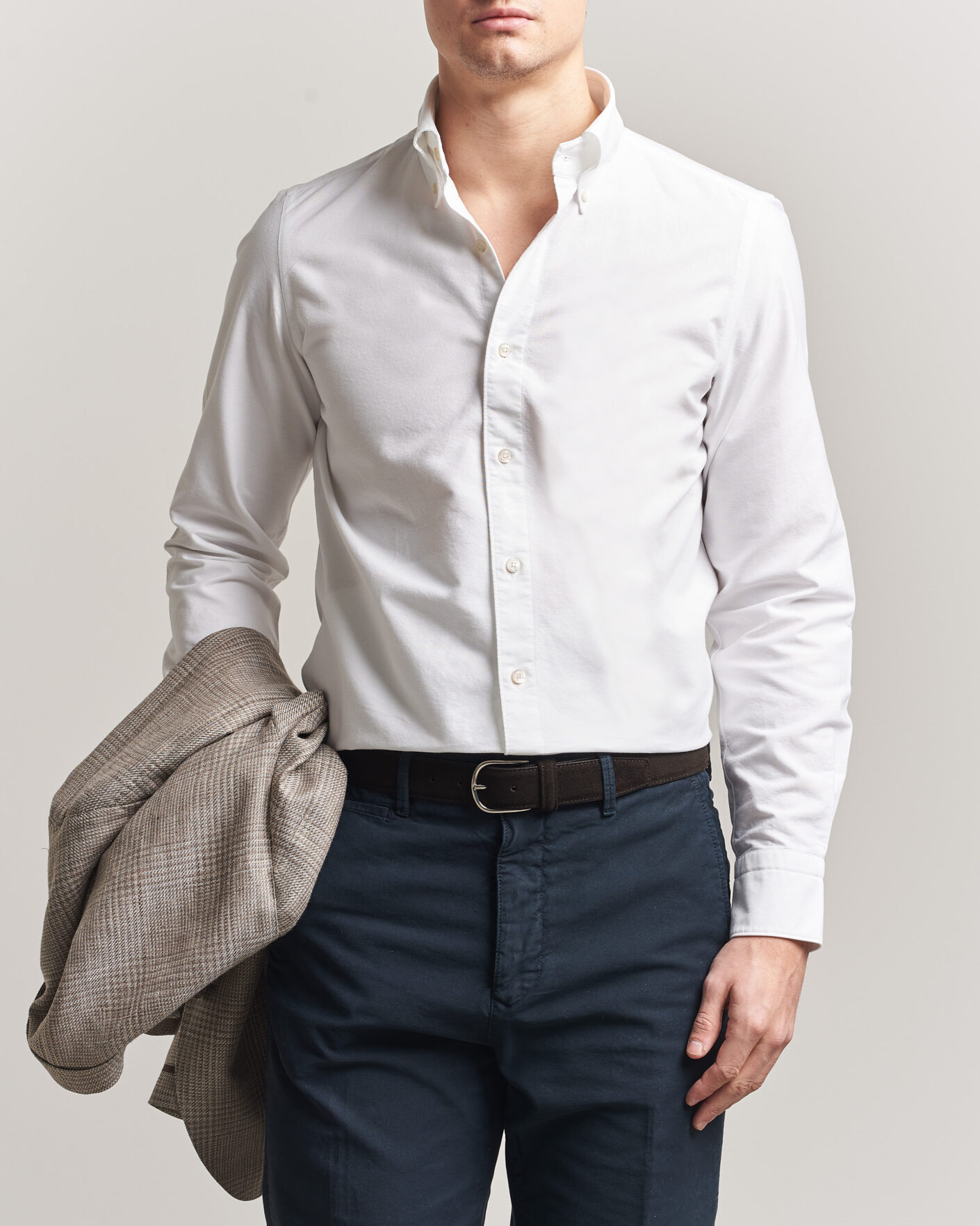 Heren | Overhemden | Finamore Napoli | Gaeta Oxford Button Down Shirt White