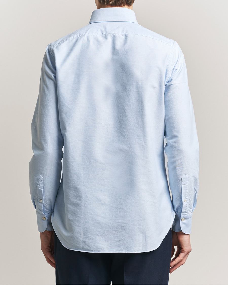 Heren | Overhemden | Finamore Napoli | Gaeta Oxford Button Down Shirt Light Blue