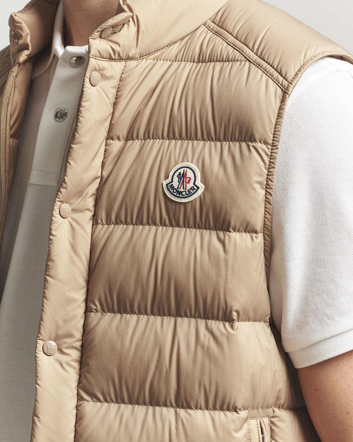 Heren | Gilets | Moncler | Barthe Down Vest Tan