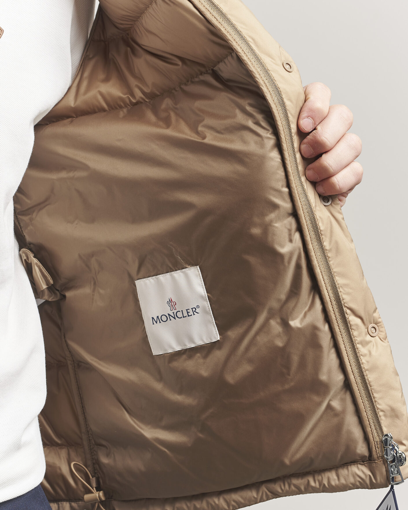 Heren | Gilets | Moncler | Barthe Down Vest Tan