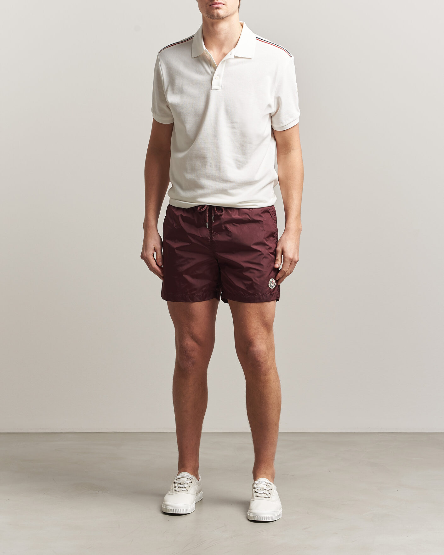 Heren | Zwembroek | Moncler | Nylon Swim Shorts Burgundy