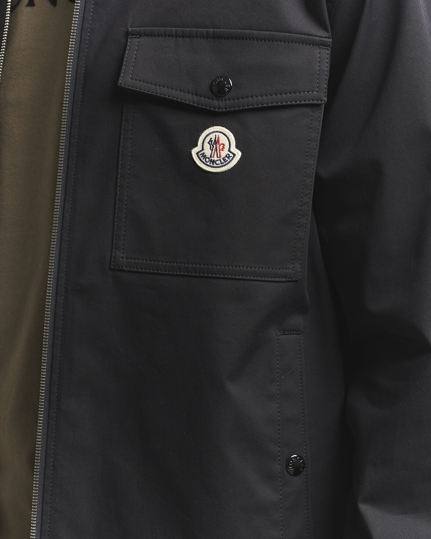 Heren | Overhemden | Moncler | Zip Overshirt Black