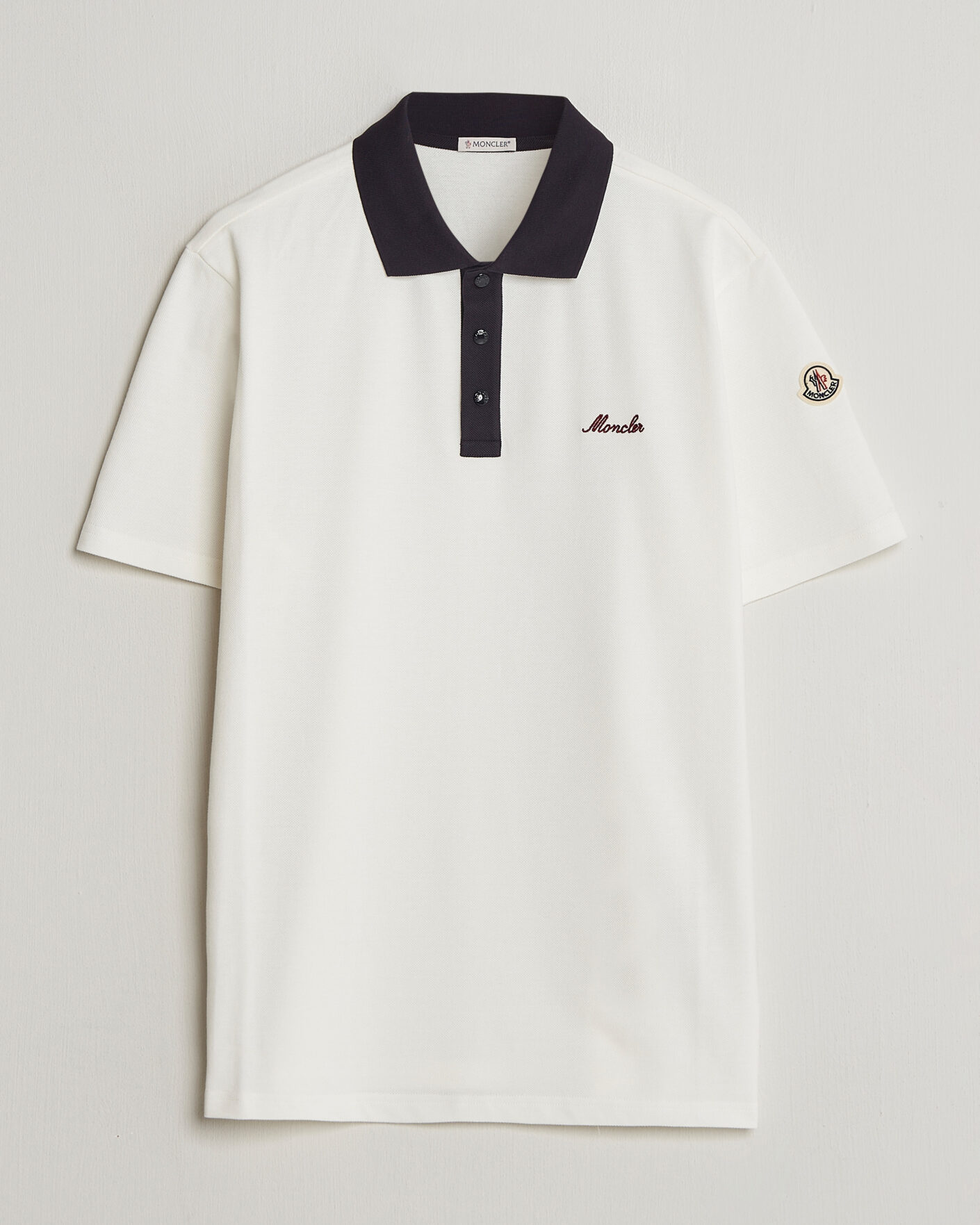 Heren | Polo's | Moncler | Signature Logo Polo Off White