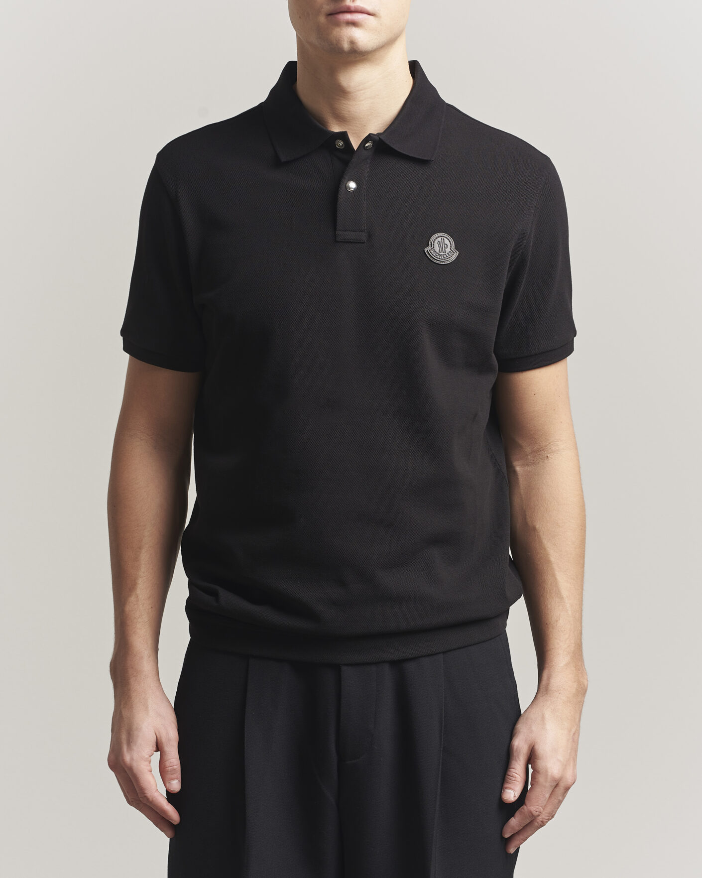 Heren | Polo's | Moncler | Luxury Logo Polo Black