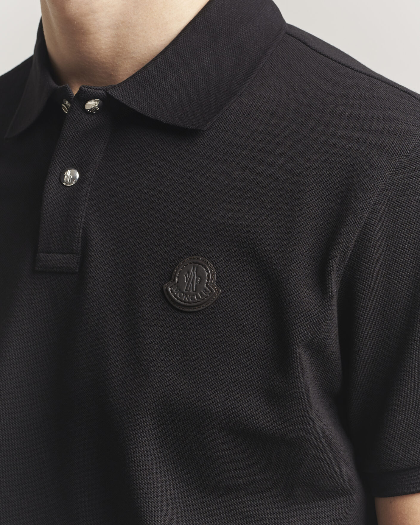 Heren | Polo's | Moncler | Luxury Logo Polo Black