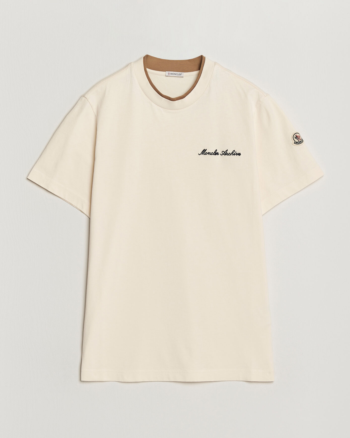 Heren | T-shirts | Moncler | Signature Logo T-Shirt Off White