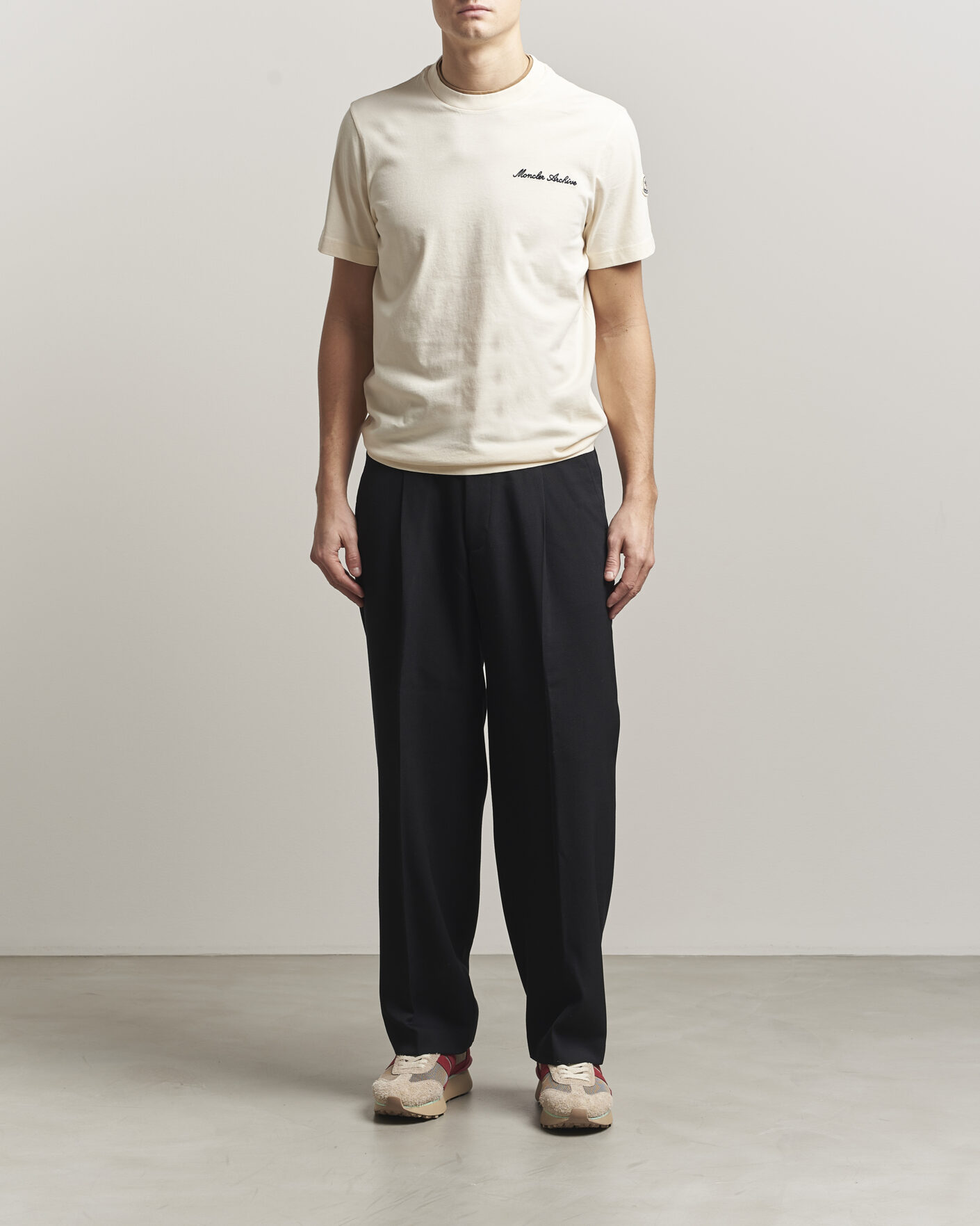 Heren | T-shirts | Moncler | Signature Logo T-Shirt Off White
