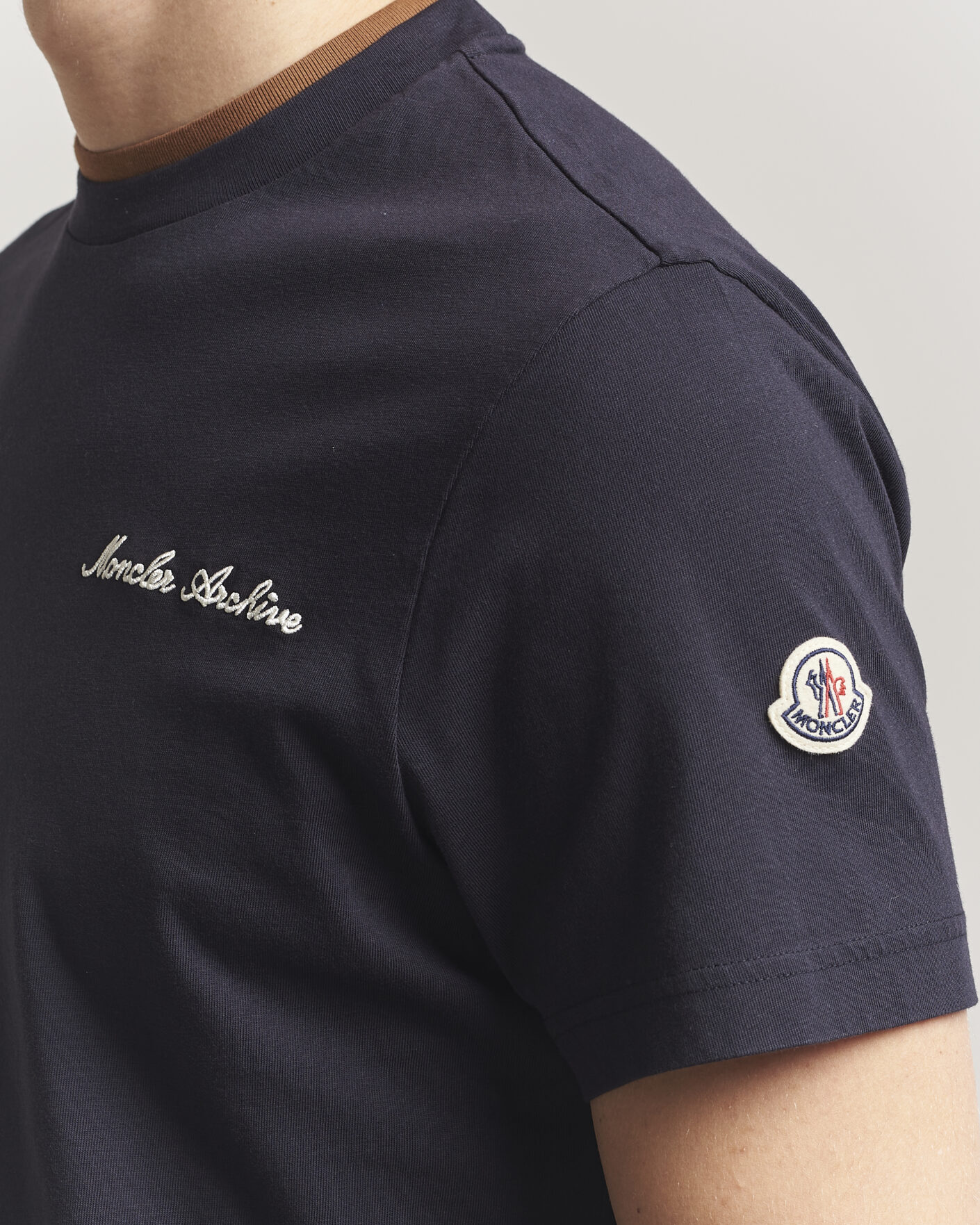 Heren | T-shirts | Moncler | Signature Logo T-Shirt Navy