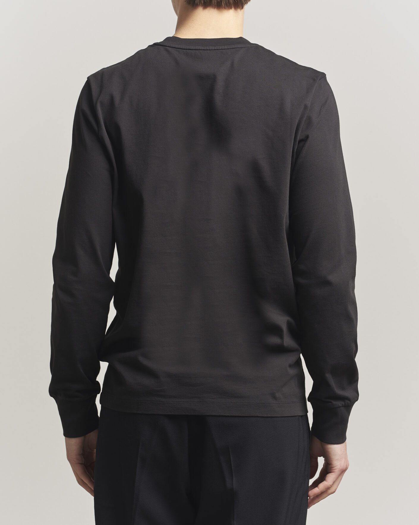 Heren | T-shirts | Moncler | Lettering Logo Long Sleeve T-Shirt Black