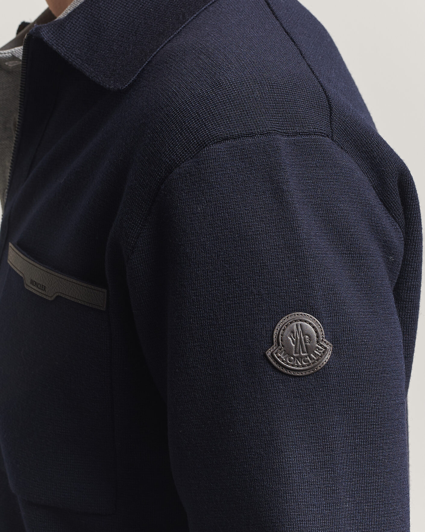 Heren | Truien | Moncler | Zip Wool Cardigan Navy
