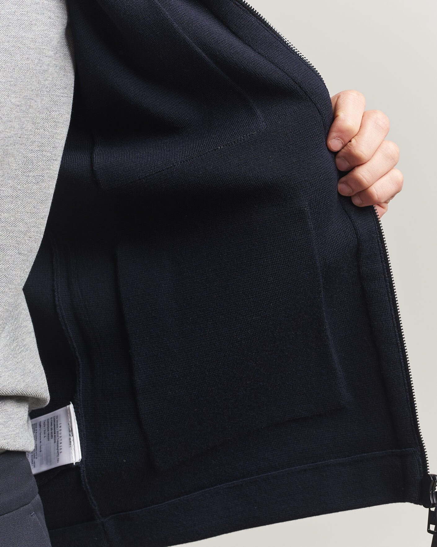 Heren | Truien | Moncler | Zip Wool Cardigan Navy