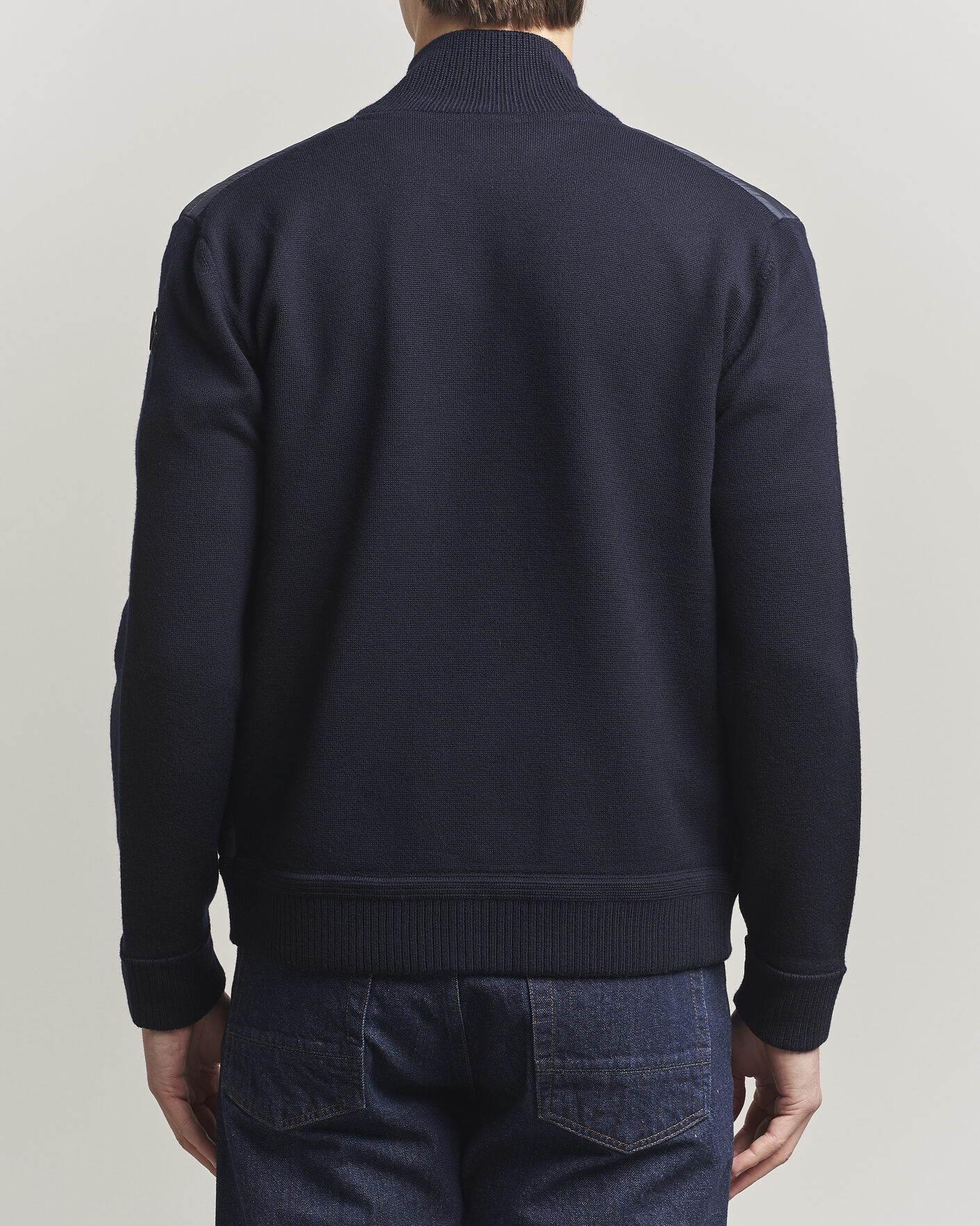 Heren | Jassen | Moncler | Luxury Hybrid Zip Cardigan Navy