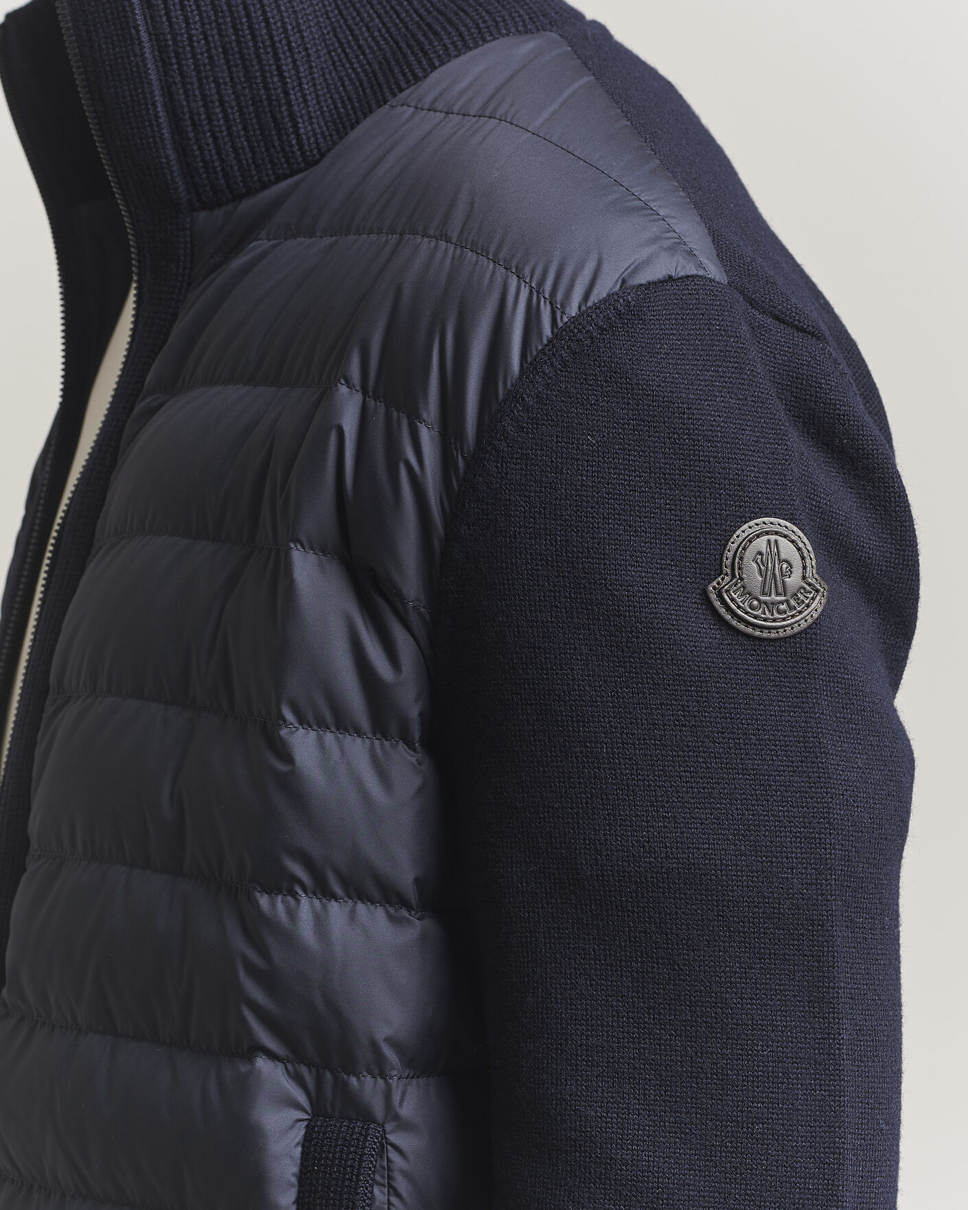 Heren | Jassen | Moncler | Luxury Hybrid Zip Cardigan Navy