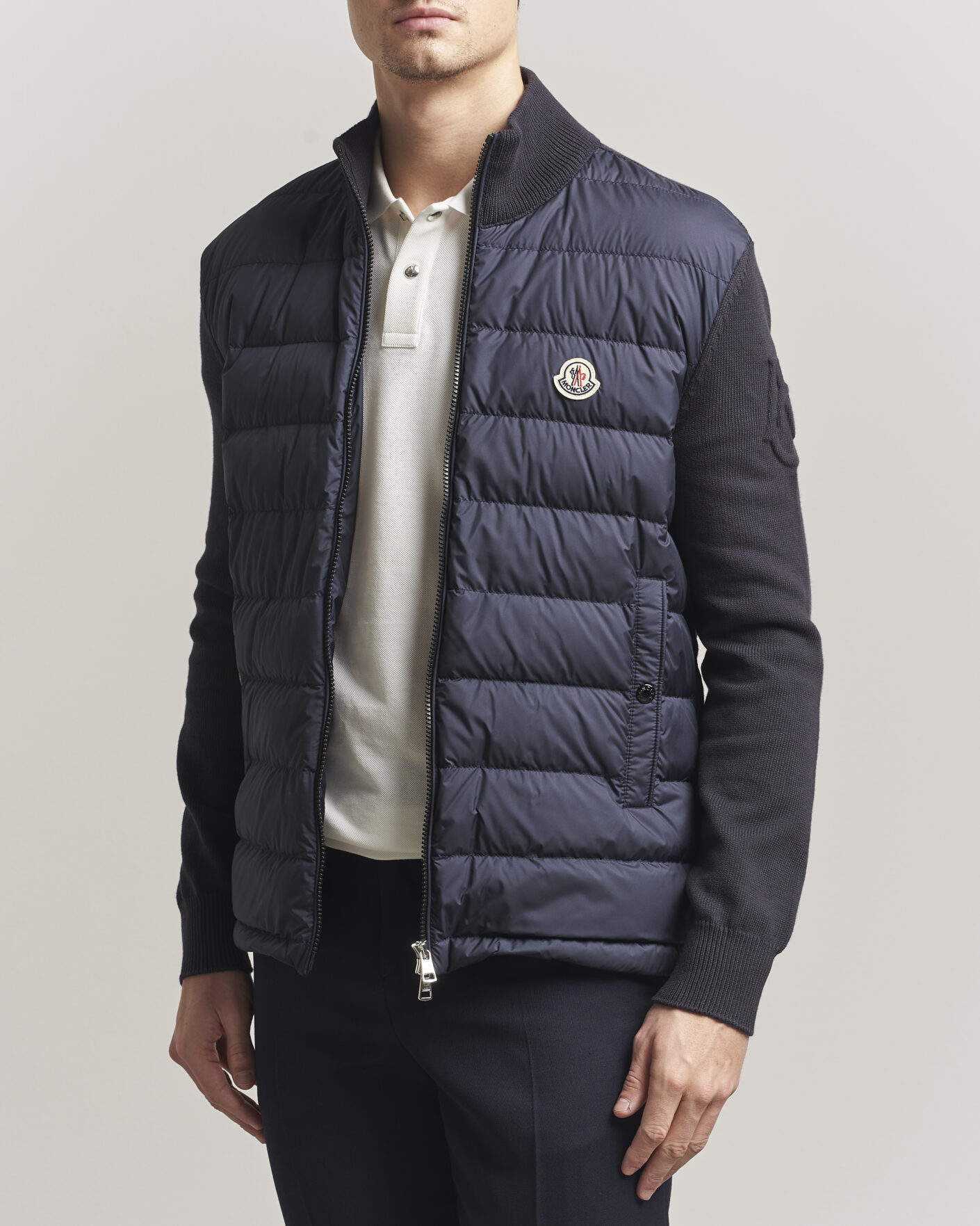 Heren | Jassen | Moncler | Hybrid Zip Cardigan Navy