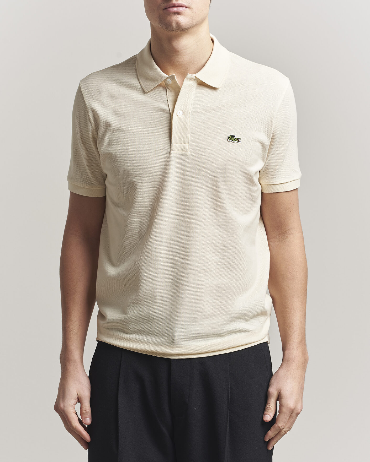 Heren | Polo's | Lacoste | Slim Fit Polo Piké Naturel Clair