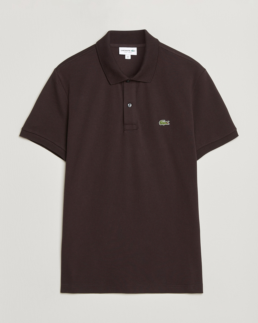 Heren | Polo's | Lacoste | Slim Fit Polo Piké Buffle Brown