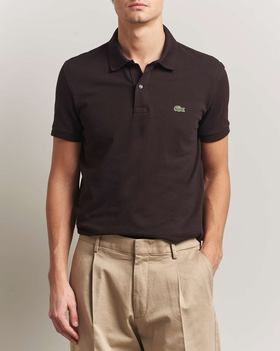 Heren | Polo's | Lacoste | Slim Fit Polo Piké Buffle Brown