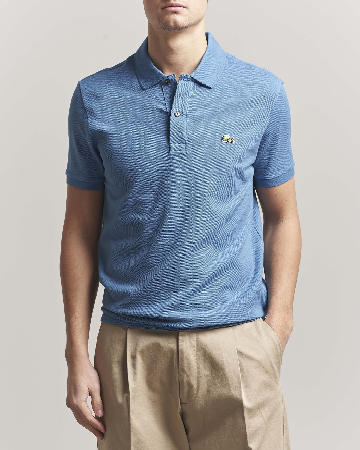 Heren | Polo's | Lacoste | Slim Fit Polo Piké Abyss Blue