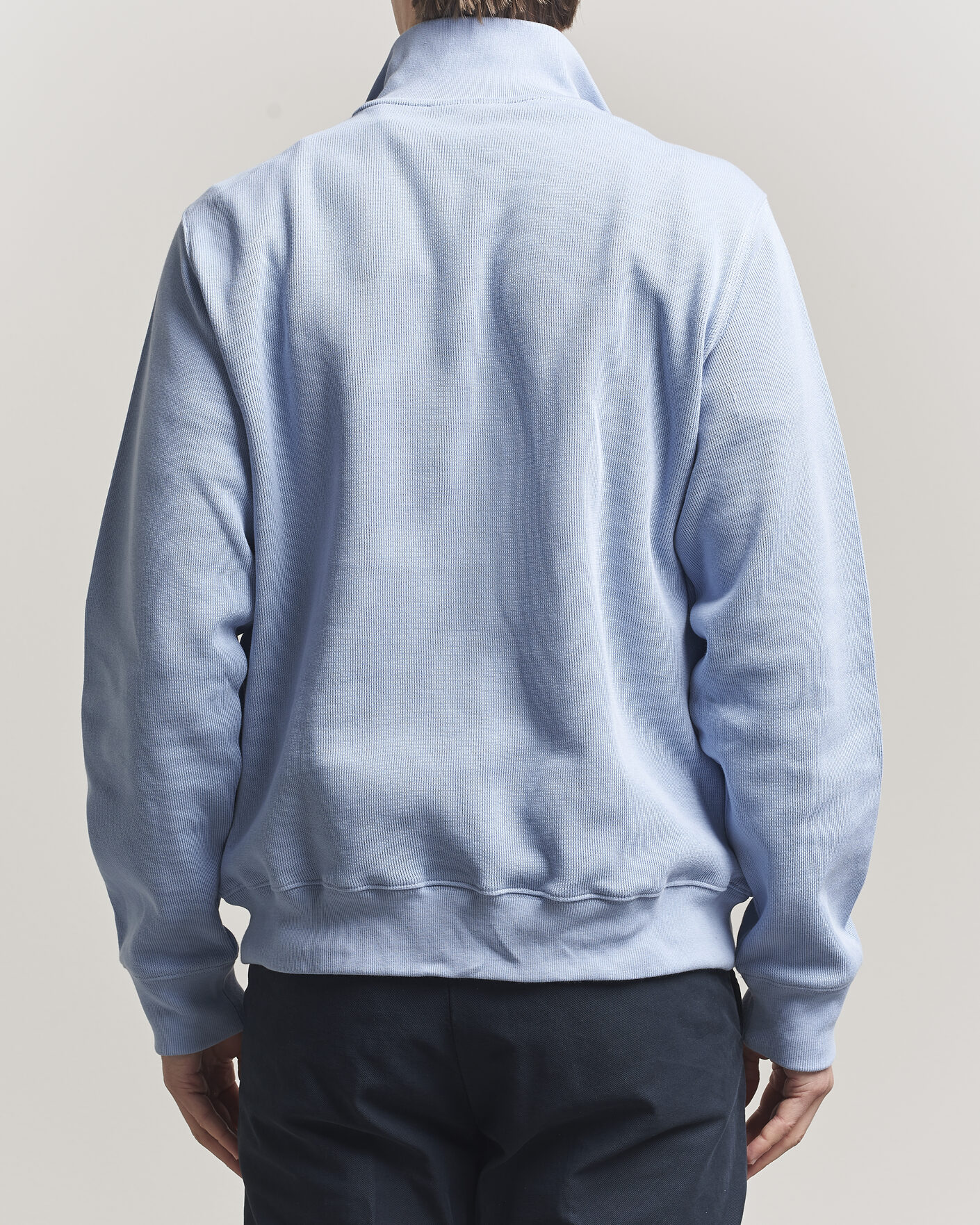 Heren | Truien | Lacoste | Rib Interlock Half Zip Aphylla Blue