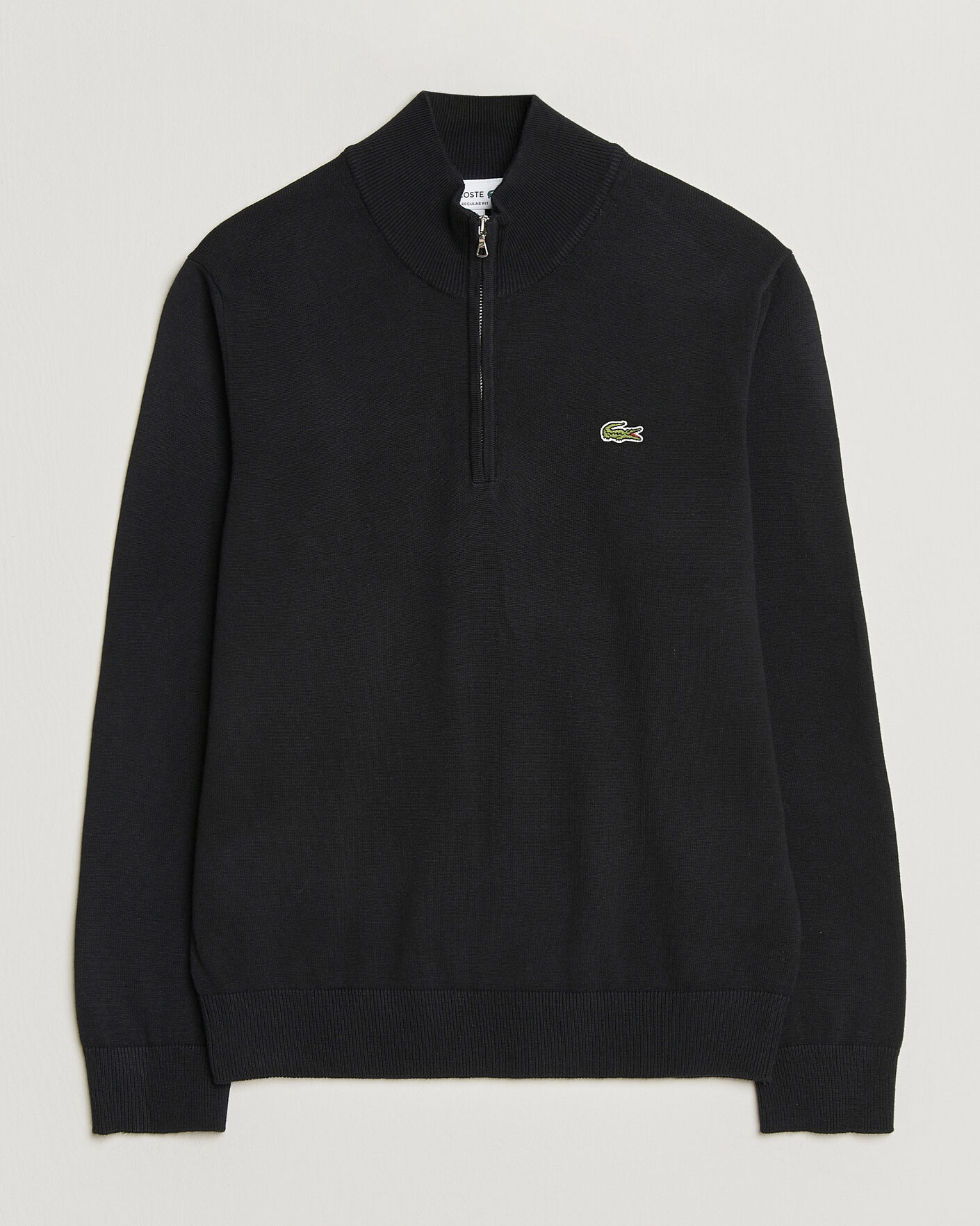 Heren | Truien | Lacoste | Cotton Knitted Half Zip Black