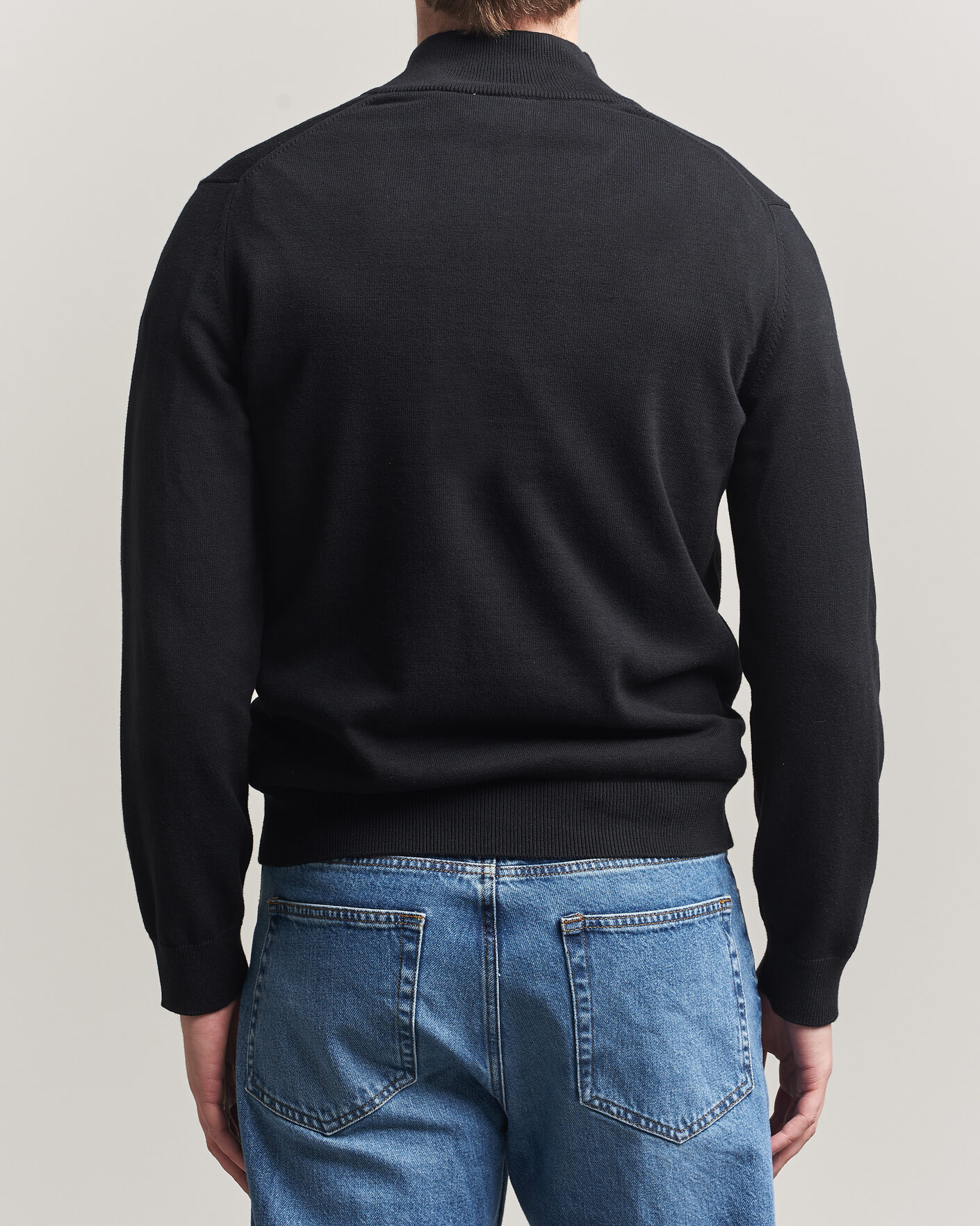 Heren | Truien | Lacoste | Cotton Knitted Half Zip Black