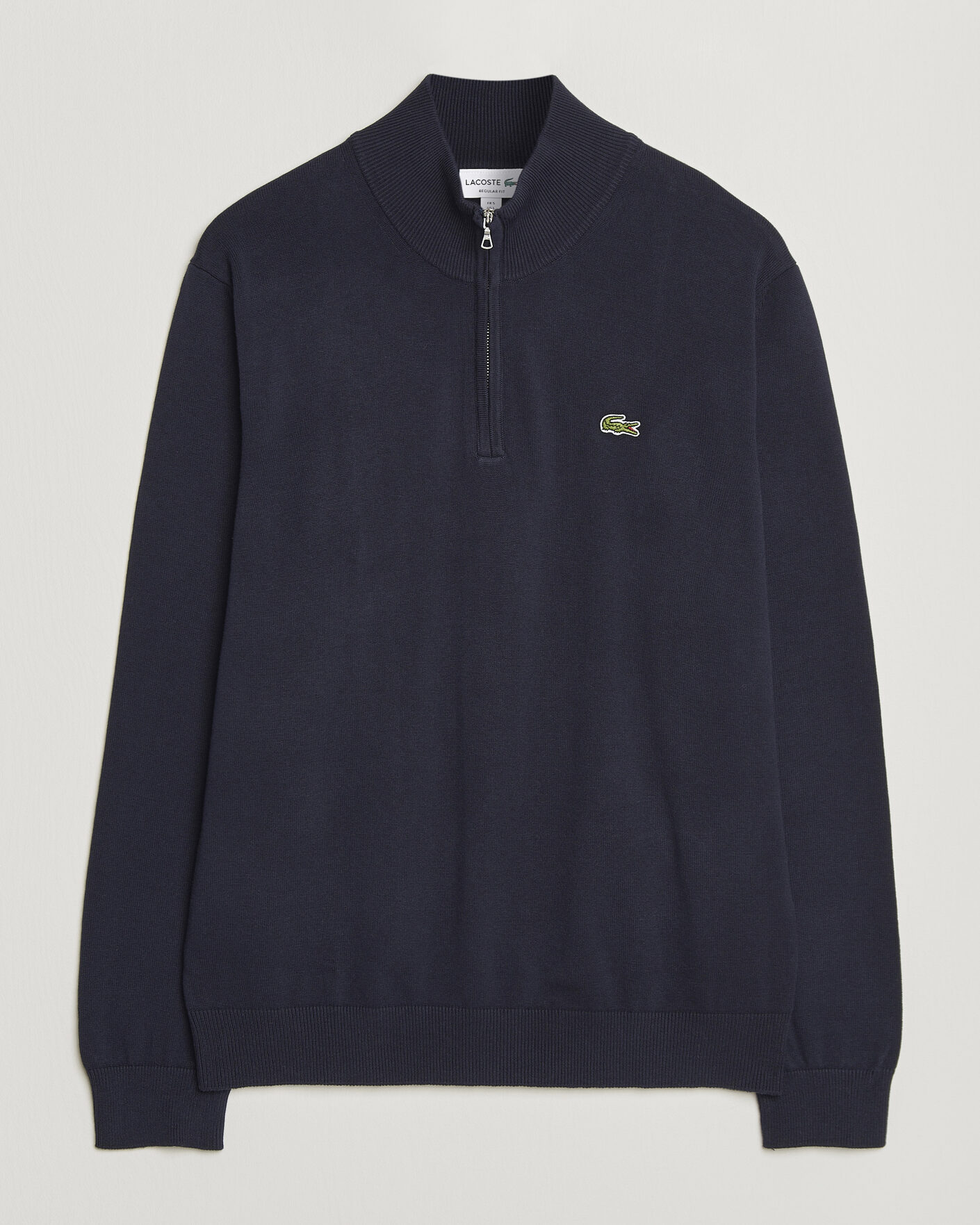 Heren | Truien | Lacoste | Cotton Knitted Half Zip Navy Blue