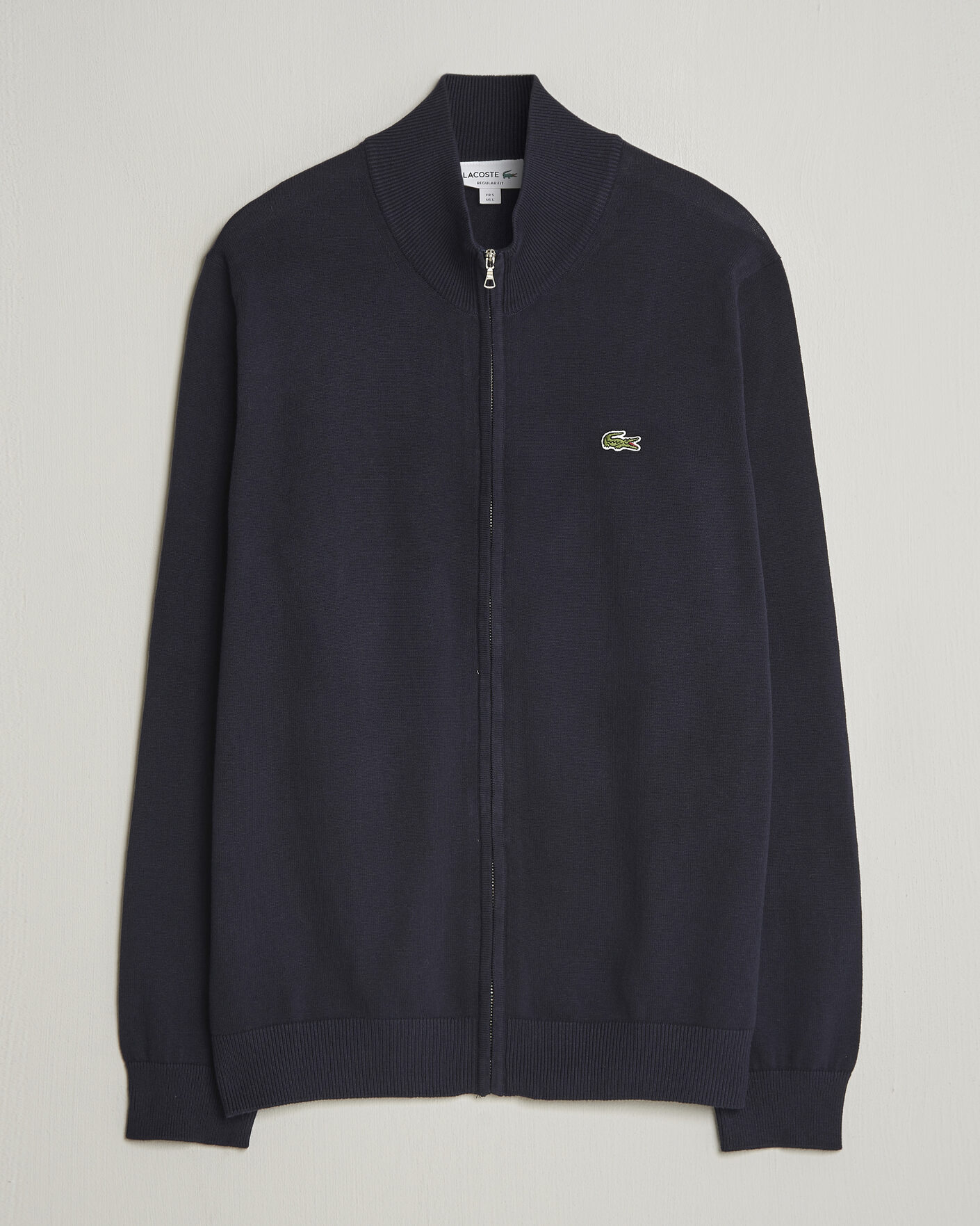 Heren | Truien | Lacoste | Cotton Knitted Full Zip Navy Blue