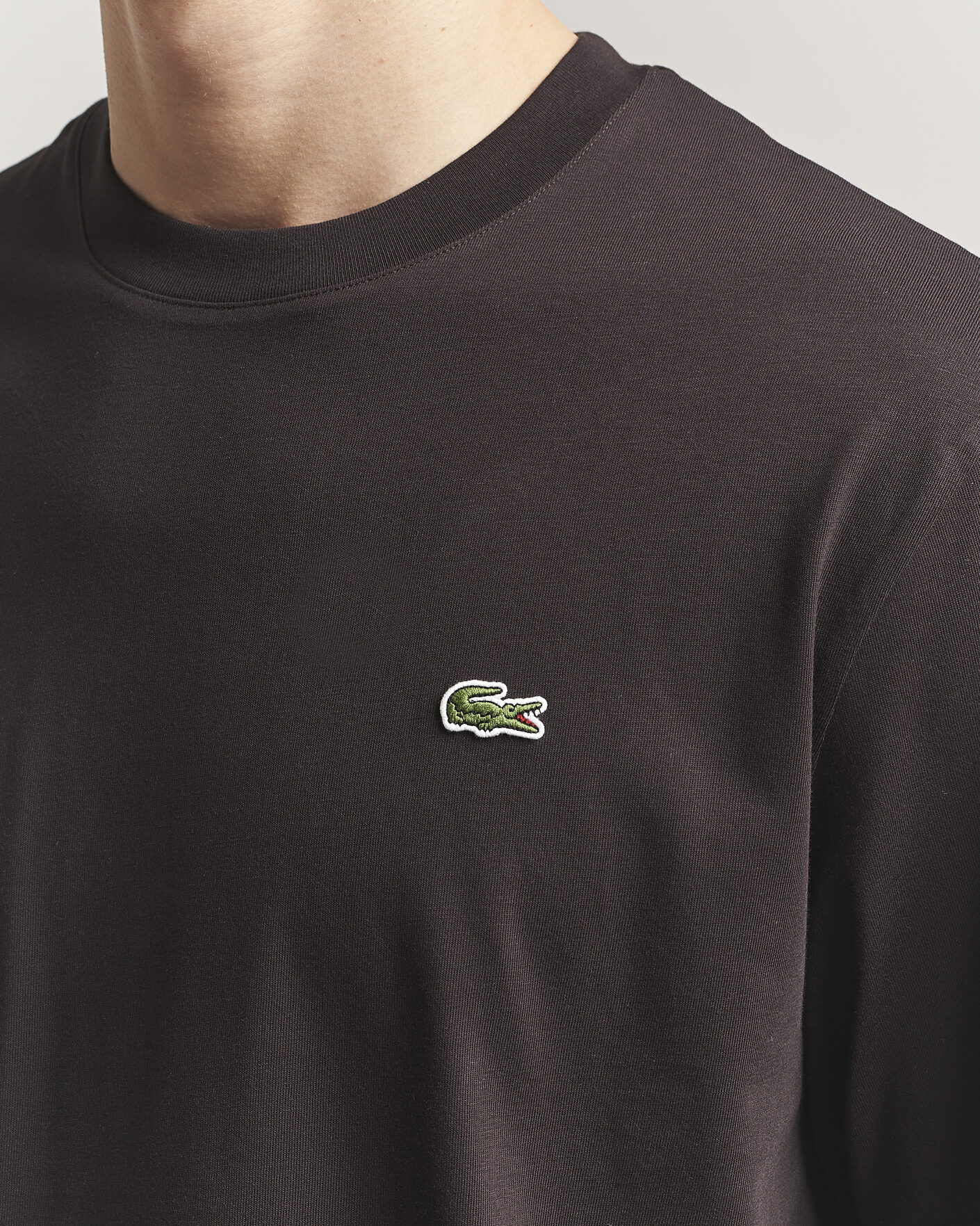 Heren | T-shirts | Lacoste | Crew Neck T-Shirt Buffle Brown