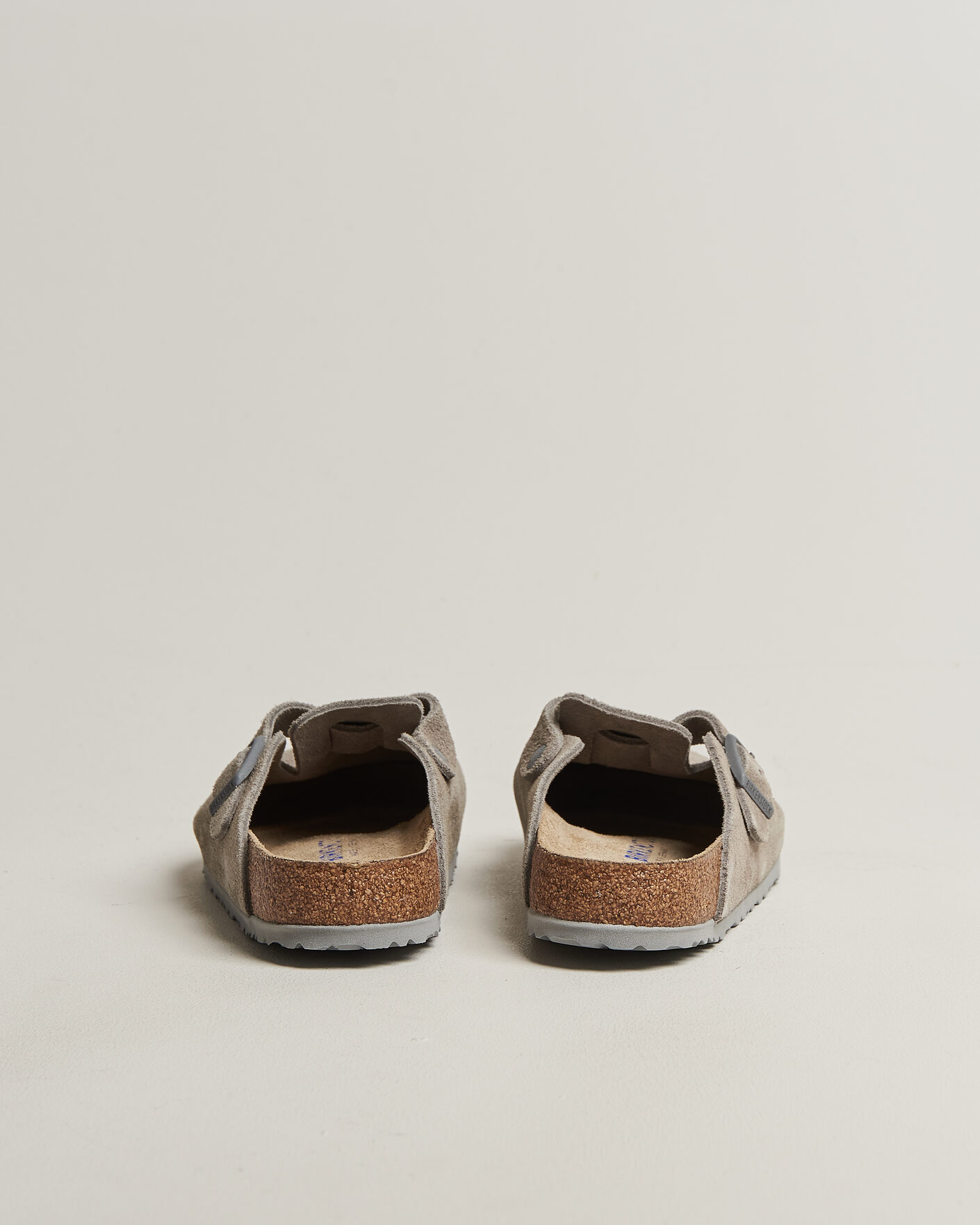 Heren | Sandalen slides | BIRKENSTOCK | Boston Soft Footbed Stone Coin Suede