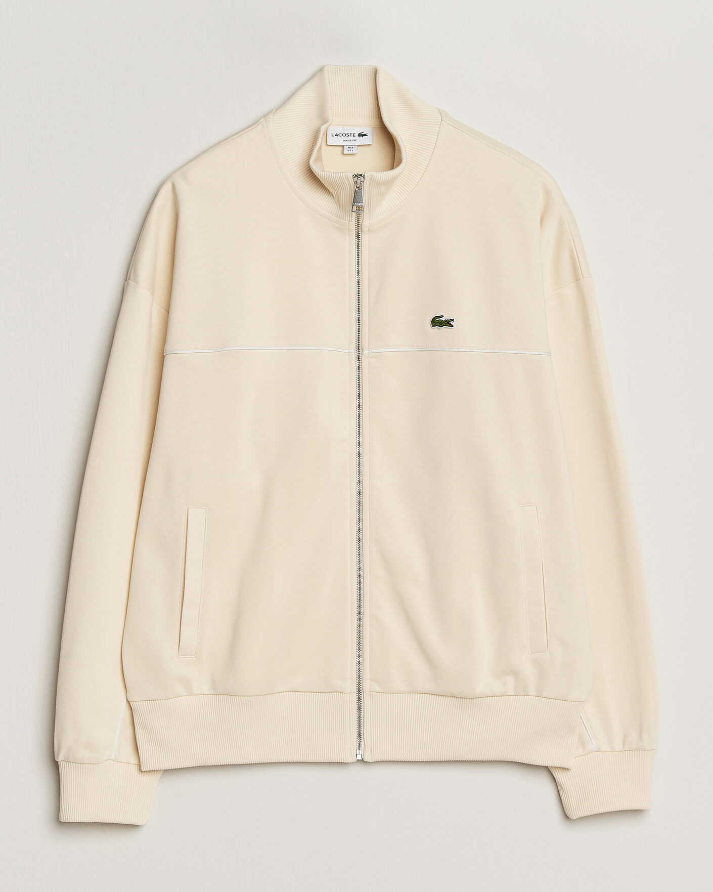 Heren | Truien | Lacoste | Piqué Track Jacket Naturel Clair