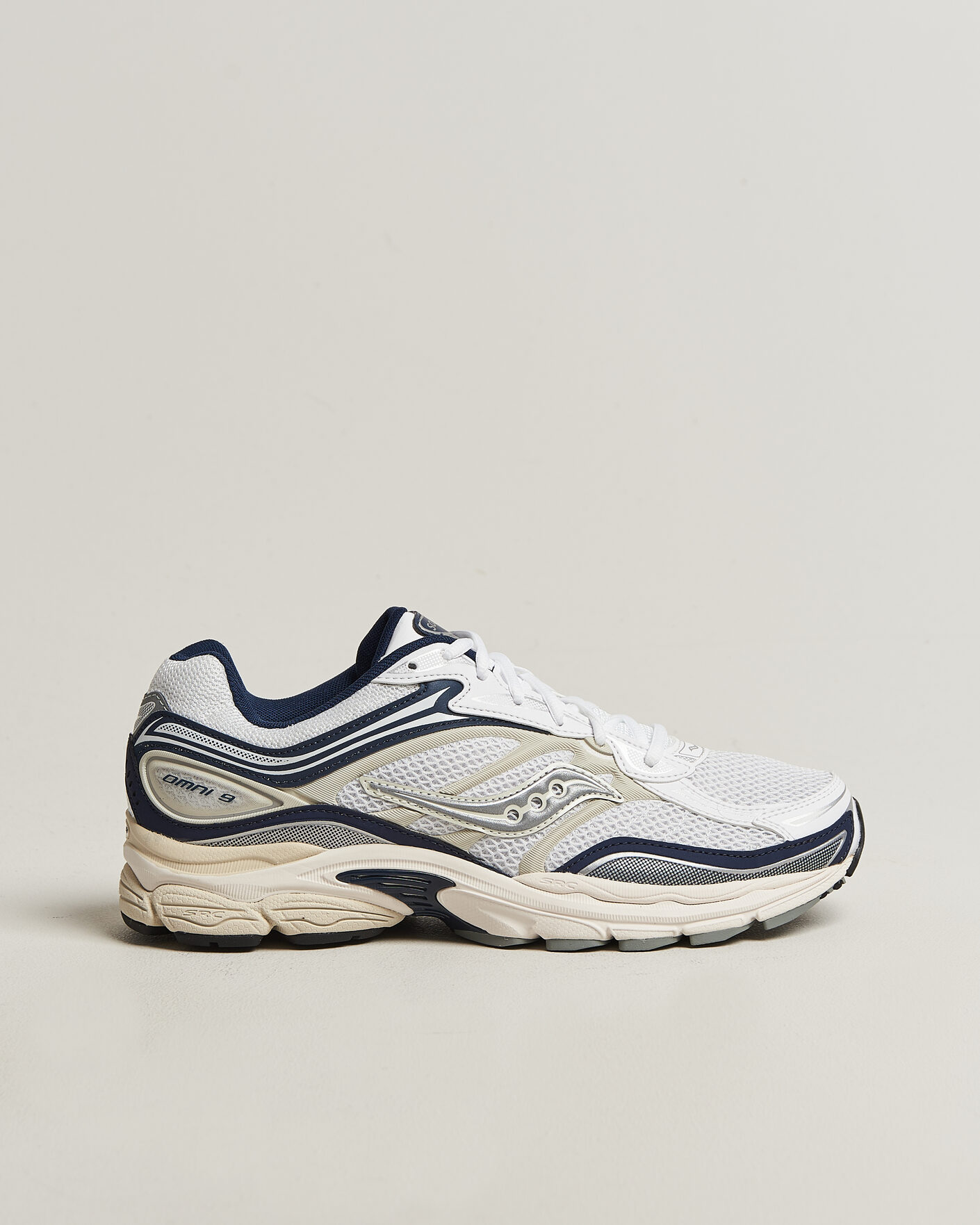 Heren | Sneakers | Saucony | Progrid Omni 9 Running Sneaker White/Navy