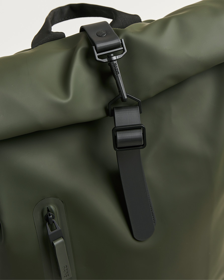 Heren | Tassen | RAINS | Rolltop Large Rucksack Green