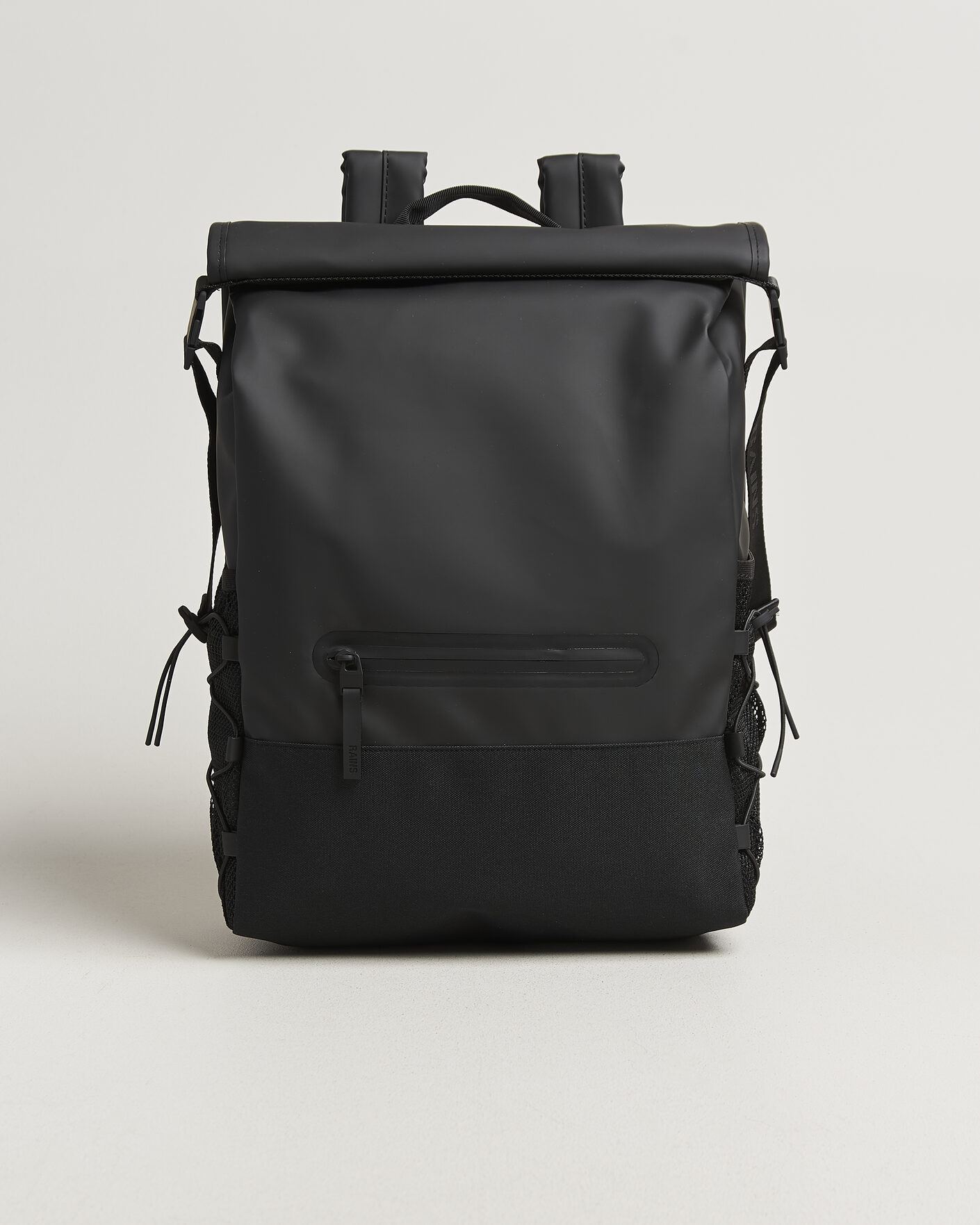 Heren | Tassen | RAINS | Trail Mountaineer Rolltop Backpack Black
