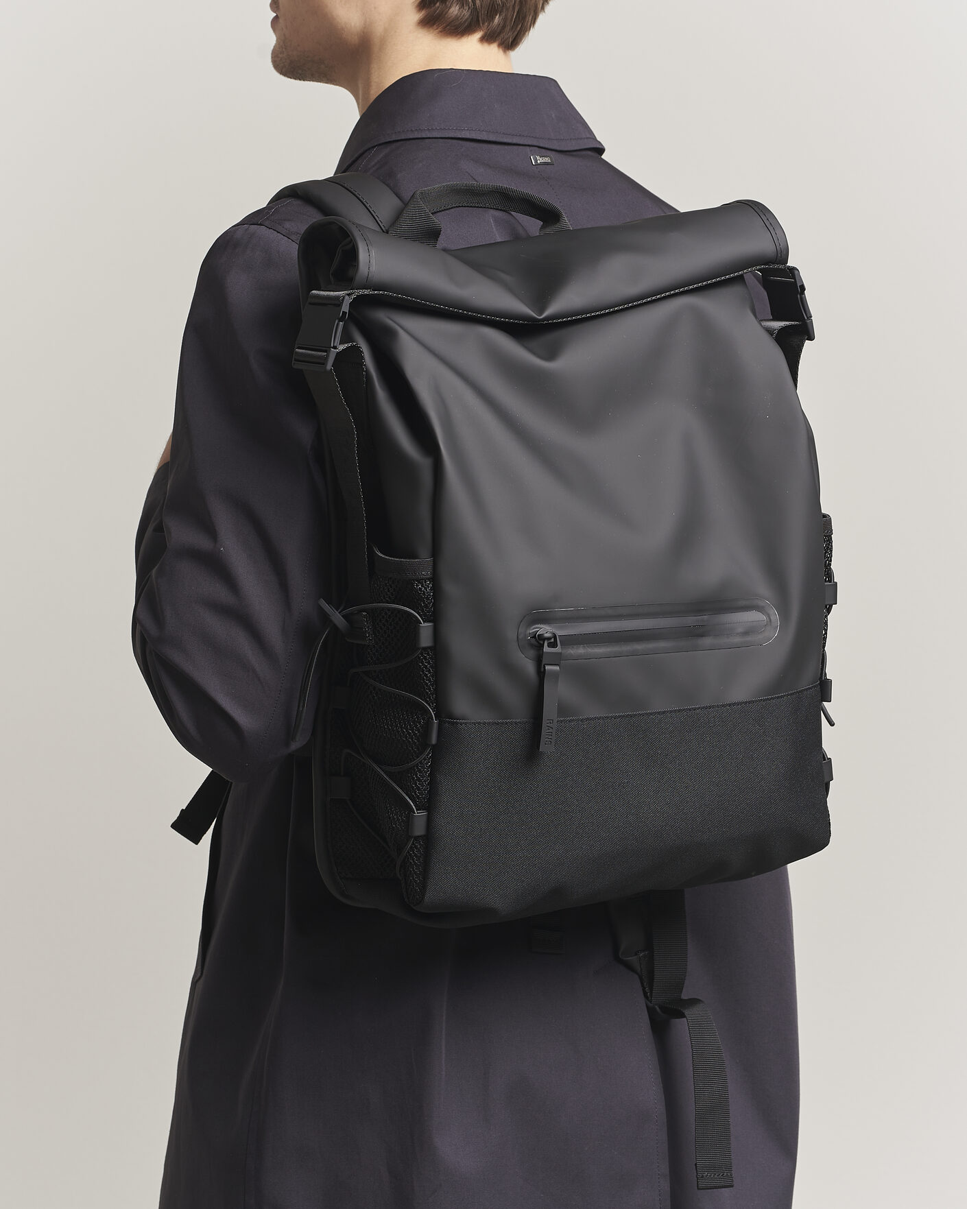 Heren | Tassen | RAINS | Trail Mountaineer Rolltop Backpack Black