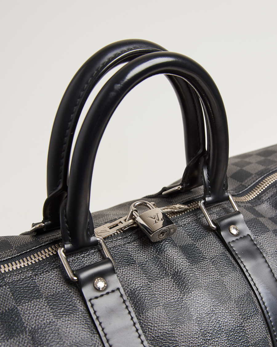 Heren | Pre-Owned & Vintage Bags | Louis Vuitton Pre-Owned | Keepall Bandouliére 45 Damier Graphite