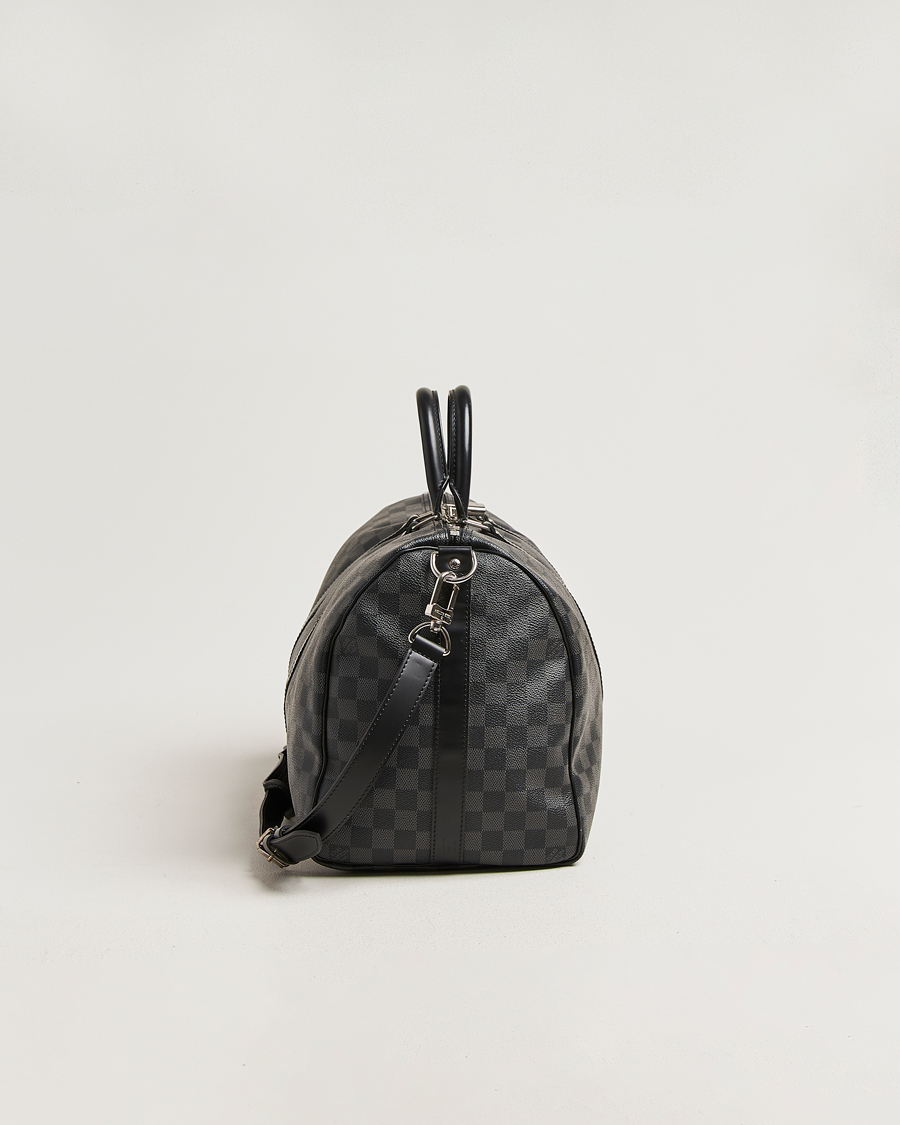 Heren | Pre-Owned & Vintage Bags | Louis Vuitton Pre-Owned | Keepall Bandouliére 45 Damier Graphite