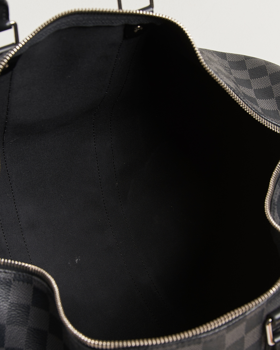 Heren | Pre-Owned & Vintage Bags | Louis Vuitton Pre-Owned | Keepall Bandouliére 45 Damier Graphite