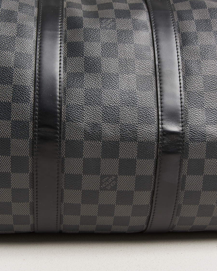 Heren | Pre-Owned & Vintage Bags | Louis Vuitton Pre-Owned | Keepall Bandouliére 45 Damier Graphite