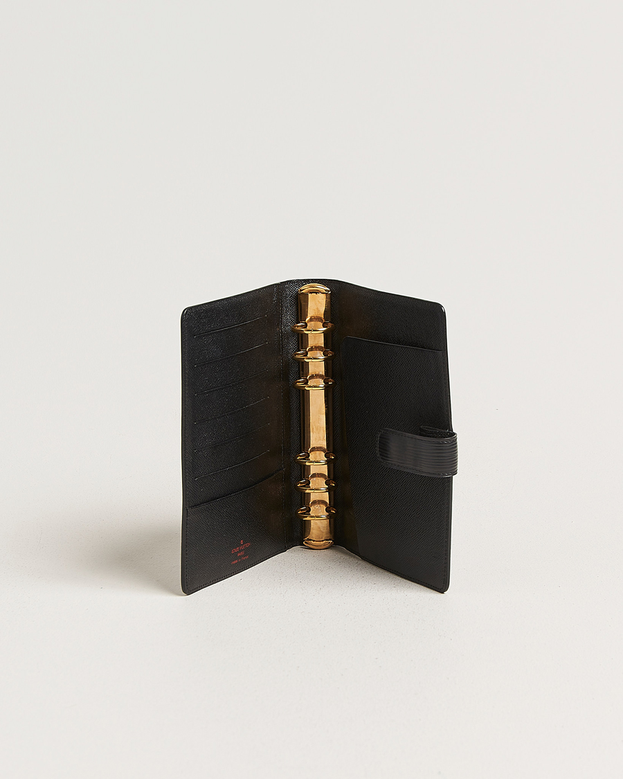 Heren | Pre-Owned & Vintage Bags | Louis Vuitton Pre-Owned | Medium Ring Agenda Cover Epi Leather Black