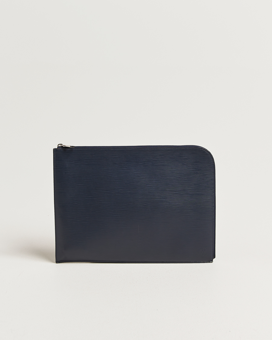 Heren | Pre-Owned & Vintage Bags | Louis Vuitton Pre-Owned | Porte Documents Epi Leather Navy