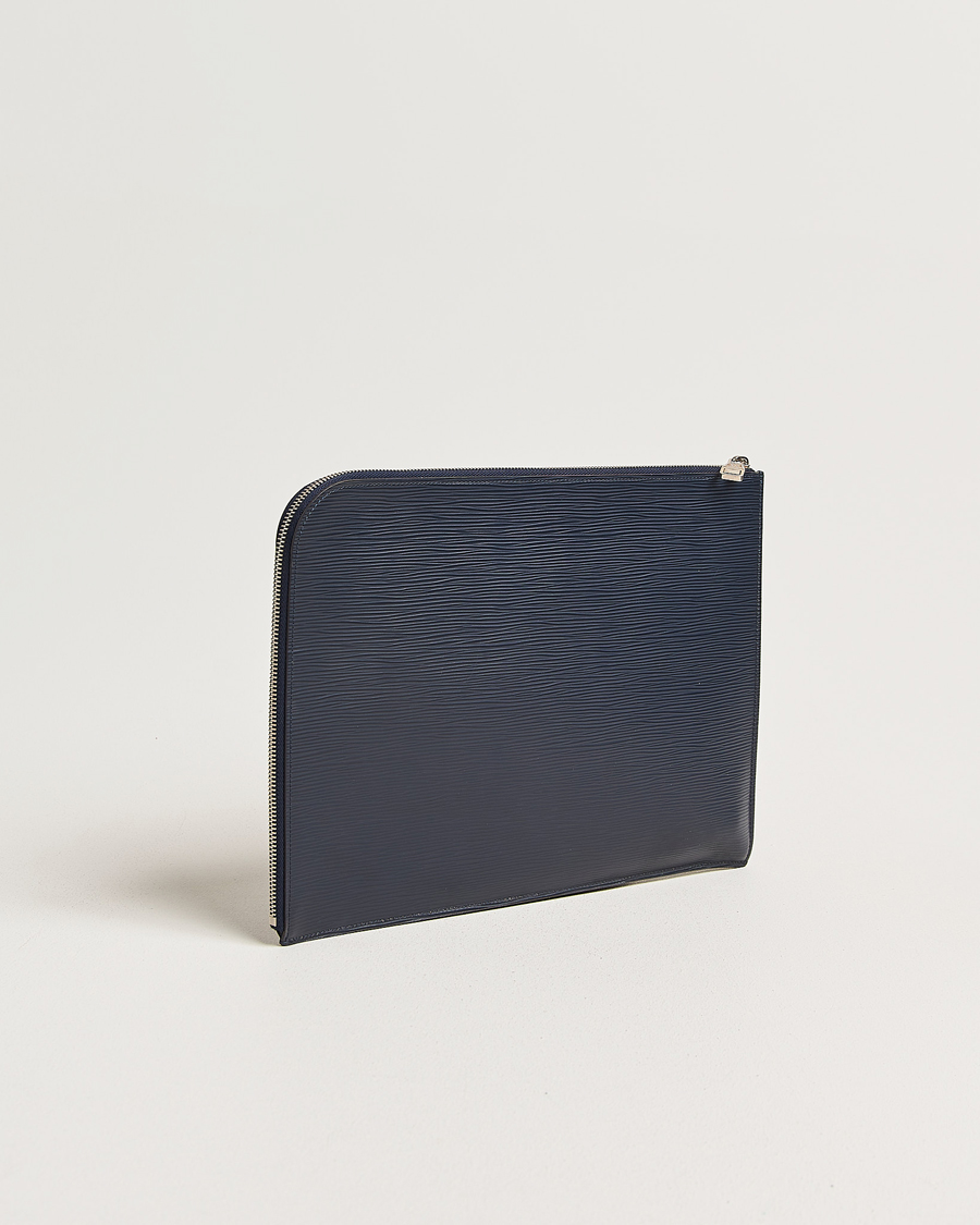 Heren | Pre-Owned & Vintage Bags | Louis Vuitton Pre-Owned | Porte Documents Epi Leather Navy