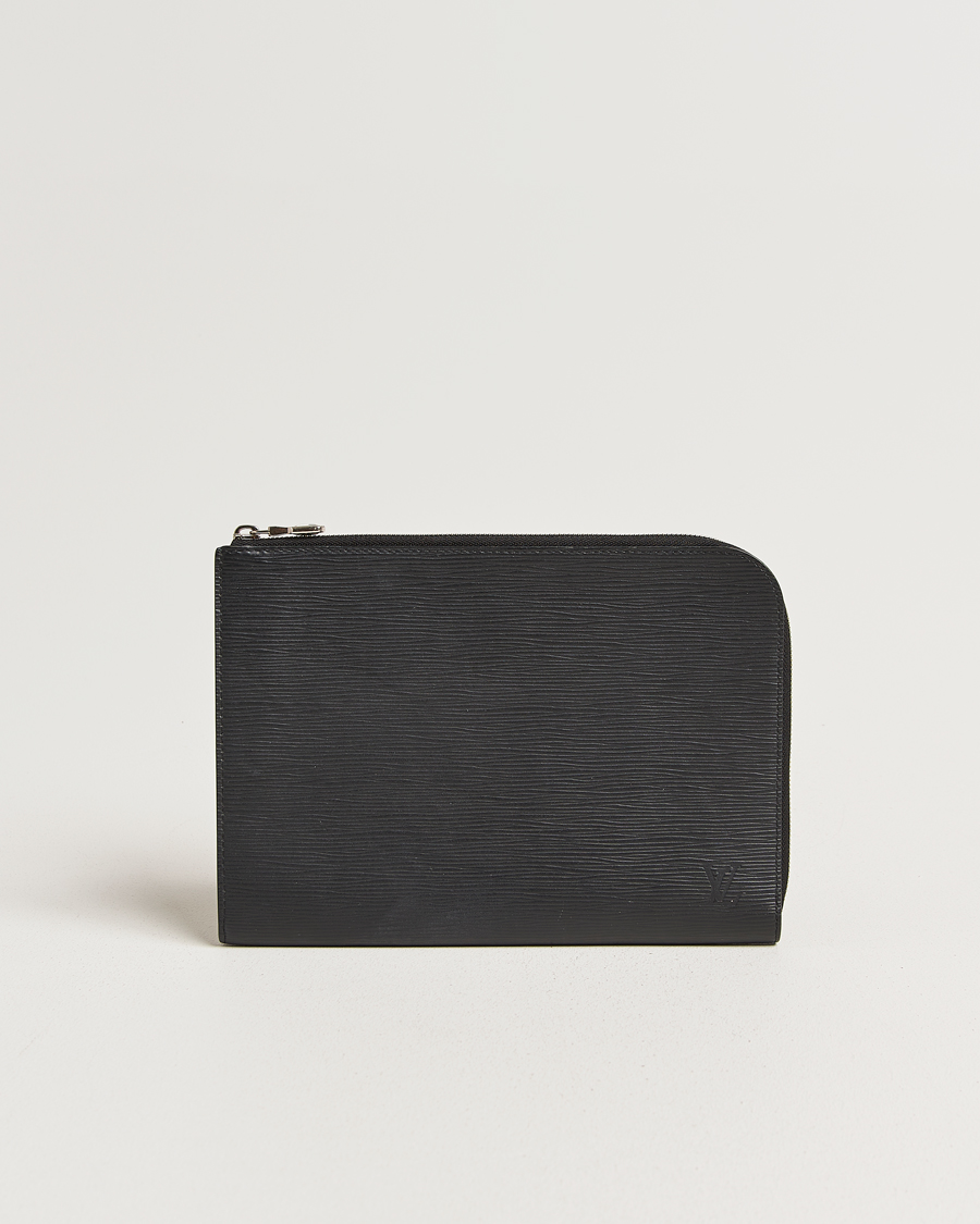 Heren | Pre-Owned & Vintage Bags | Louis Vuitton Pre-Owned | Porte Documents Epi Leather Black