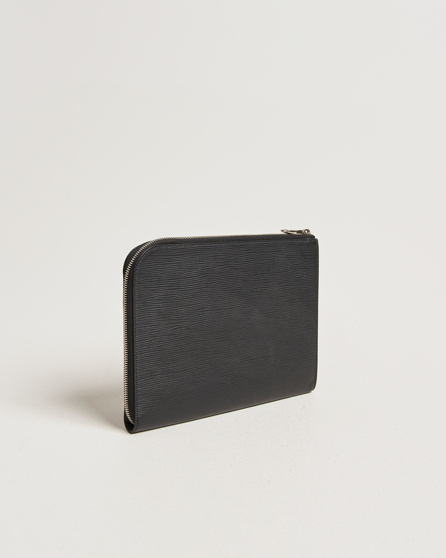 Heren | Pre-Owned & Vintage Bags | Louis Vuitton Pre-Owned | Porte Documents Epi Leather Black