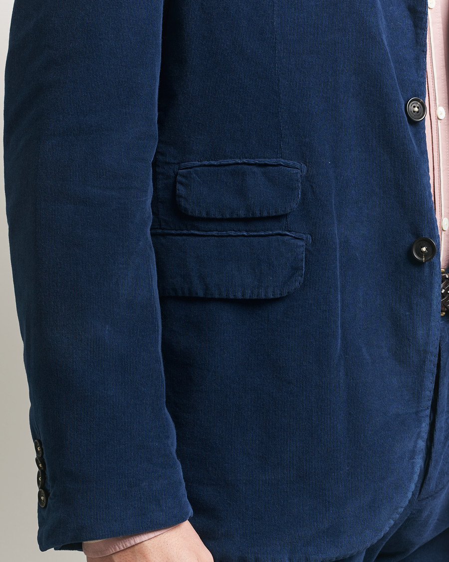 Heren | Pakken | Massimo Alba | Sloop Corduroy Suit Midnight Blue