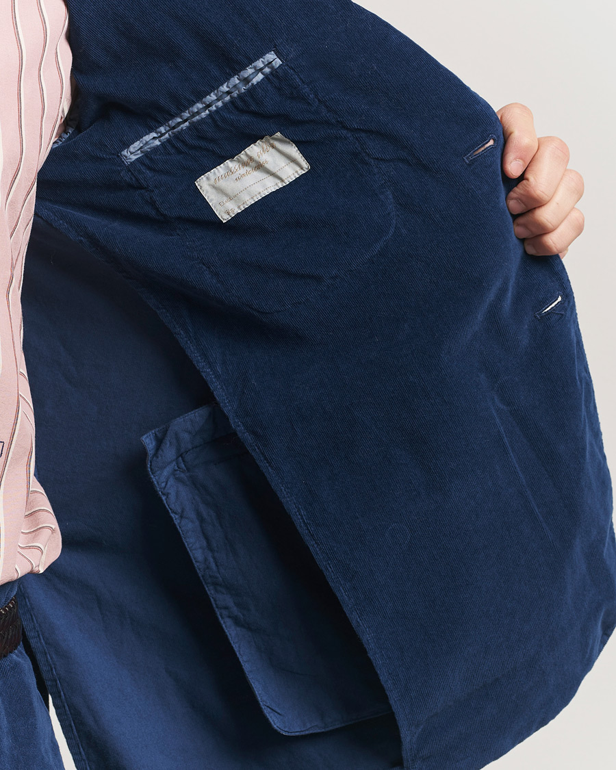 Heren | Pakken | Massimo Alba | Sloop Corduroy Suit Midnight Blue